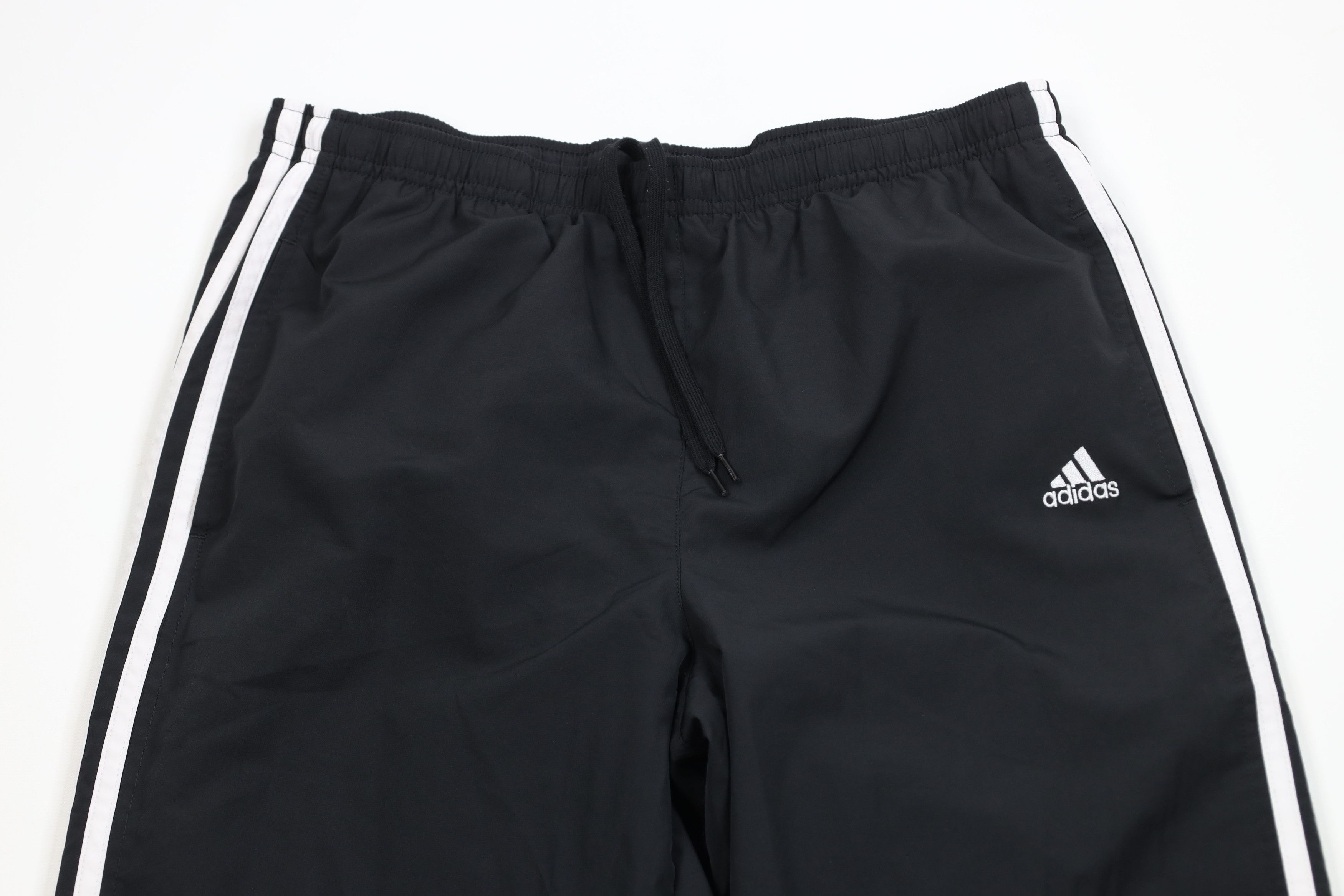 Adidas Vintage Y2K Adidas Striped Lined Windbreaker Pants Black Size 32" / US 10 / IT 46 - 2 Thumbnail
