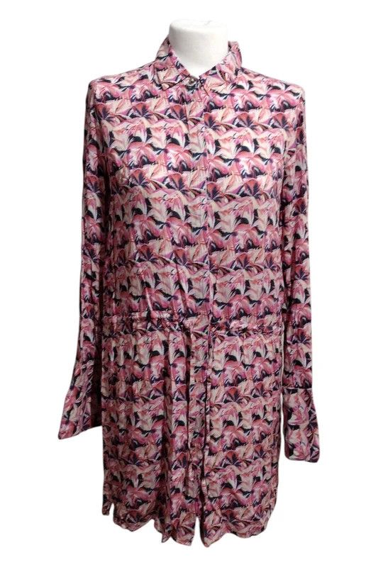 Maison Kitsune Maison Kitsune Abstract Print ShirtdressLuxuryFrenchDesigner Size M / US 6-8 / IT 42-44 - 1 Thumbnail