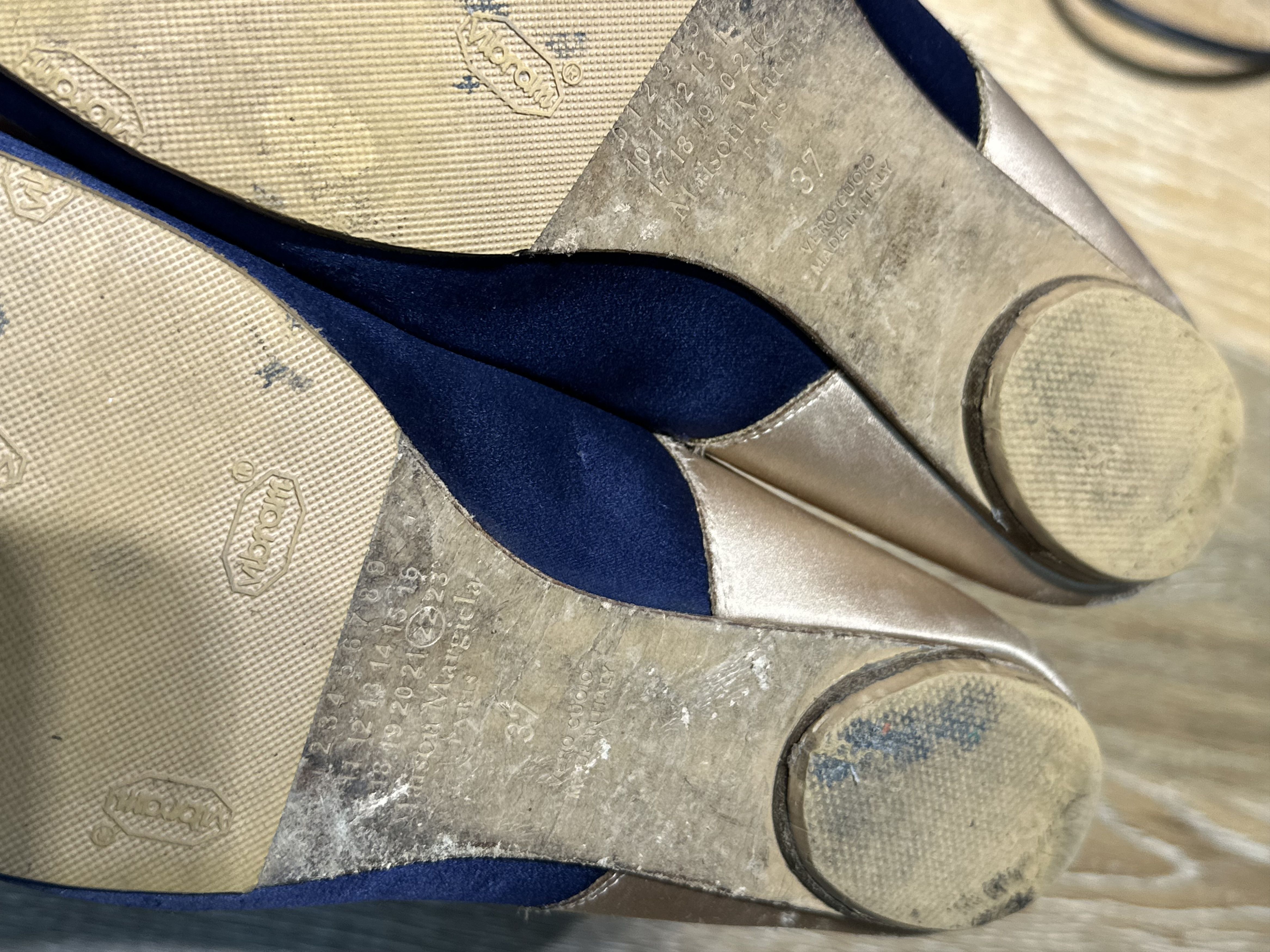 Maison Margiela Maison Margiela Tabi Ballerinas Blue/Gold Size US 7 / IT 37 - 17 Thumbnail