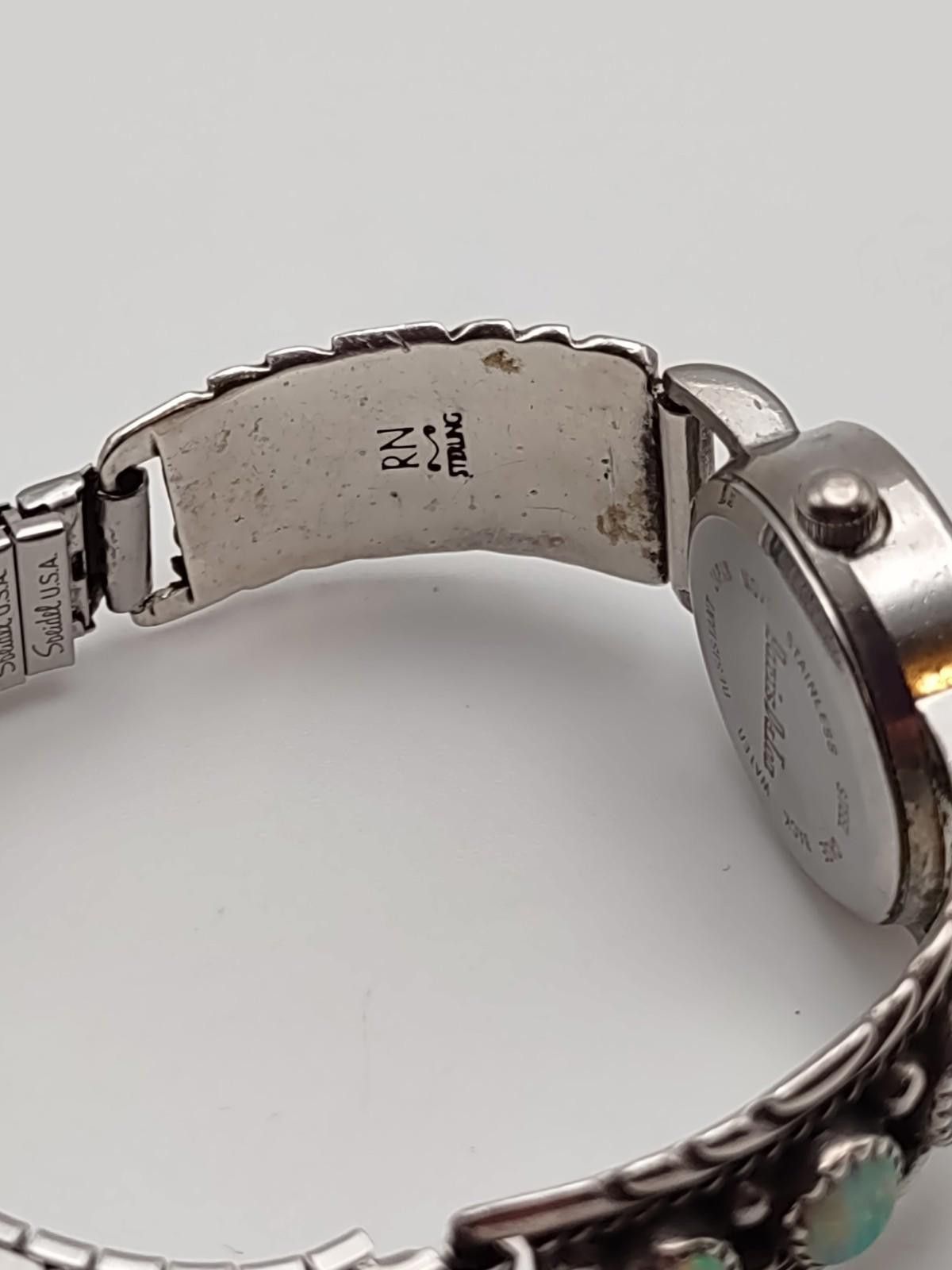 Other Paris Delon Sterling Silver Opal Jewelry Watch Speidel Size ONE SIZE - 4 Thumbnail