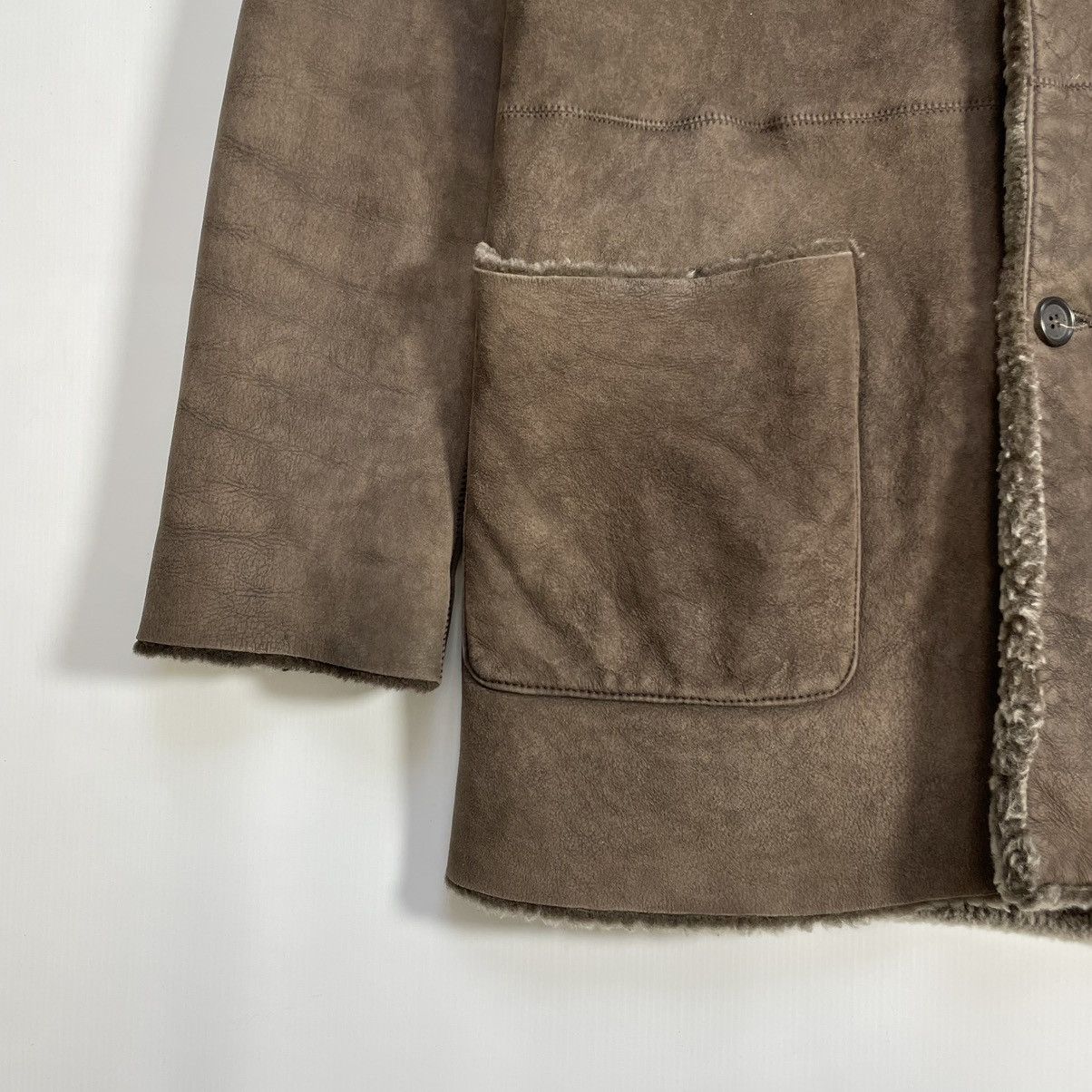 Prada A/W 07 Brown Shearling Overcoat Size US M / EU 48-50 / 2 - 8 Thumbnail