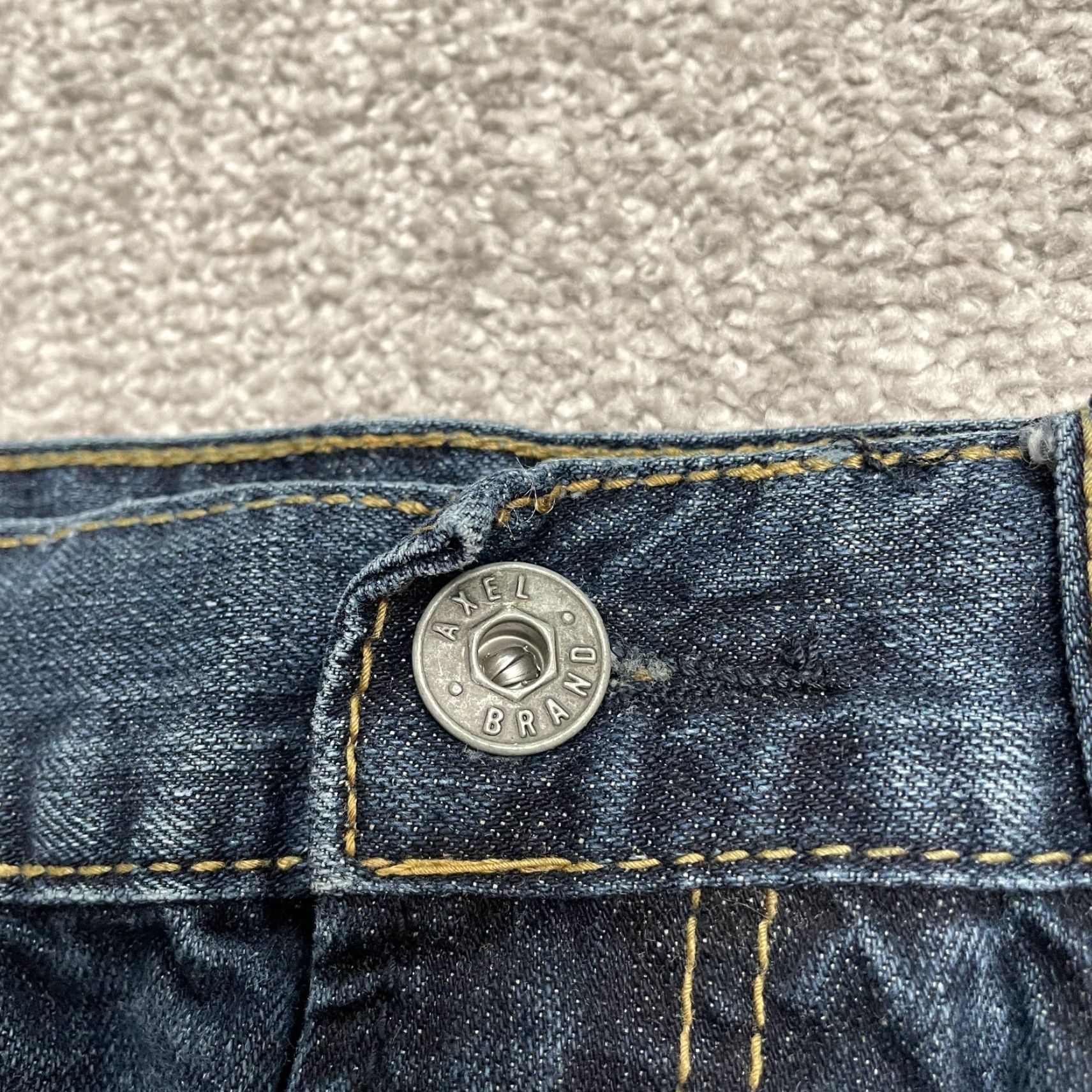 Denime Axel Jeans Denim Blue Dark Wash Mid Rise 32x30 Cotton Regular Womens Straight 5-Pocket Design Classic City USA (Mens) Size 24" / US 00 / IT 34 - 4 Thumbnail