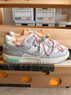 Size 10 - DS Brand New Nike Dunk Low x Off-White Grey Lot 2 of 50