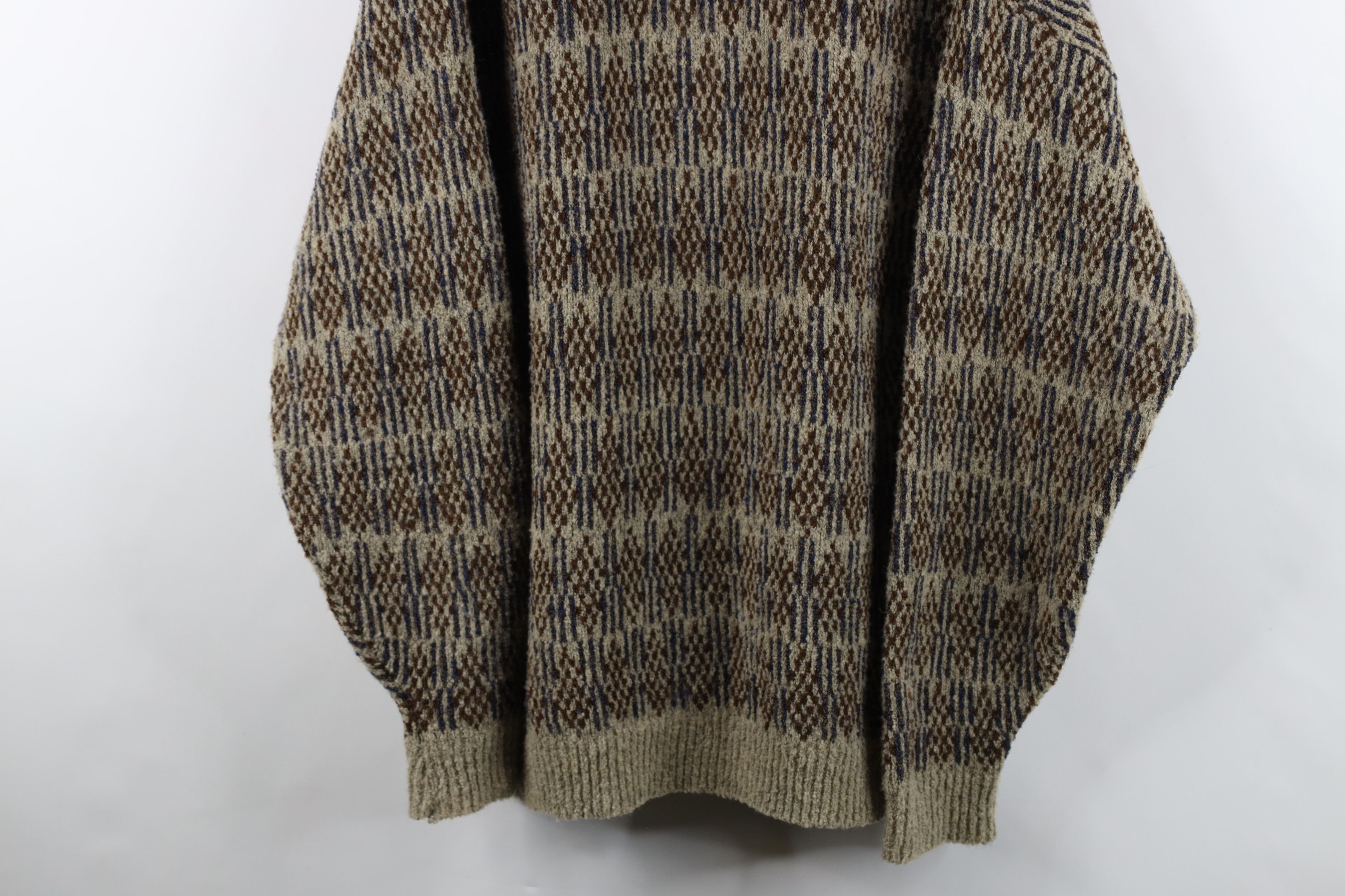 Vintage Vintage 90s Streetwear Wool Blend Knit V-Neck Sweater USA Size US XL / EU 56 / 4 - 3 Thumbnail