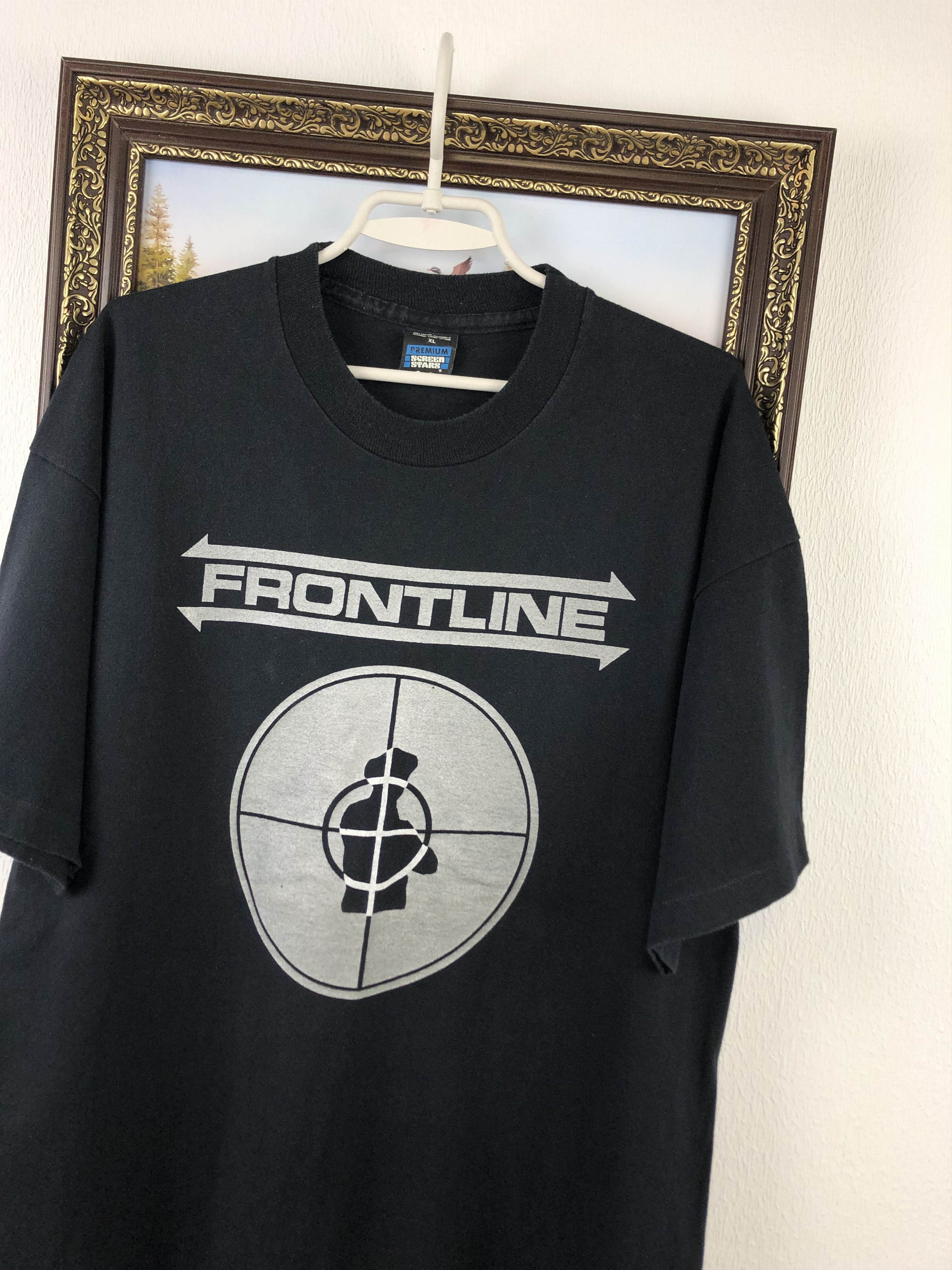 Band Tees Vintage 90's Public Enemy Shirt Frontline Hip Hop Tee Fight Size US XL / EU 56 / 4 - 4 Thumbnail