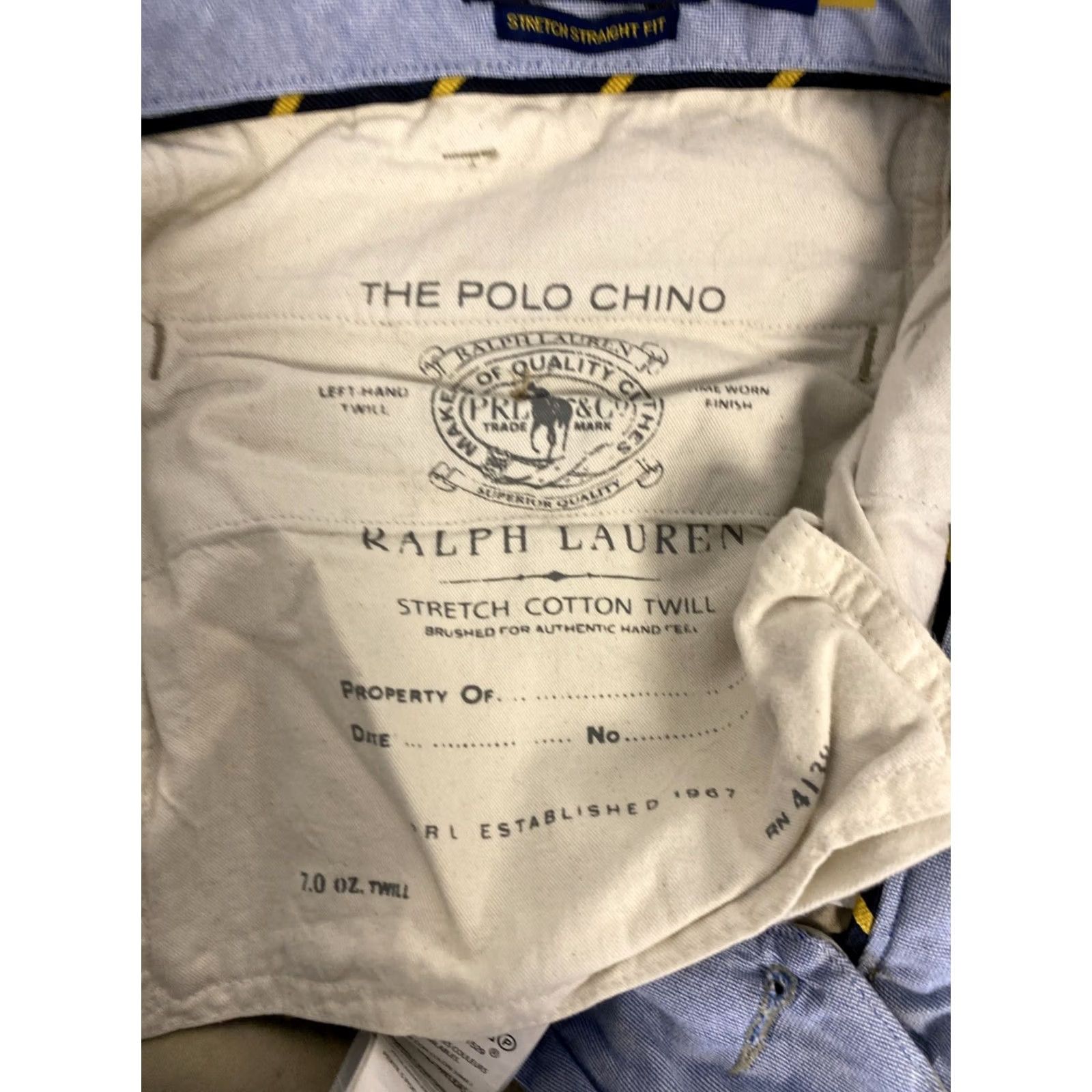 Polo Ralph Lauren Ralph Lauren Chino Pants Men 38x32 Light Tan /0772 Casual, Flat Front, Straight Leg, Cotton Twill, Button Zip Closure, Logo, Pockets, Preston Pant Size US 38 / EU 54 - 7 Thumbnail