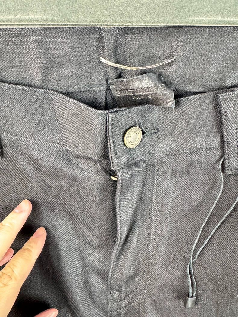 Saint Laurent Paris Saint Laurent Paris Black Original Wreck Jeans Size US 33 - 2 Thumbnail