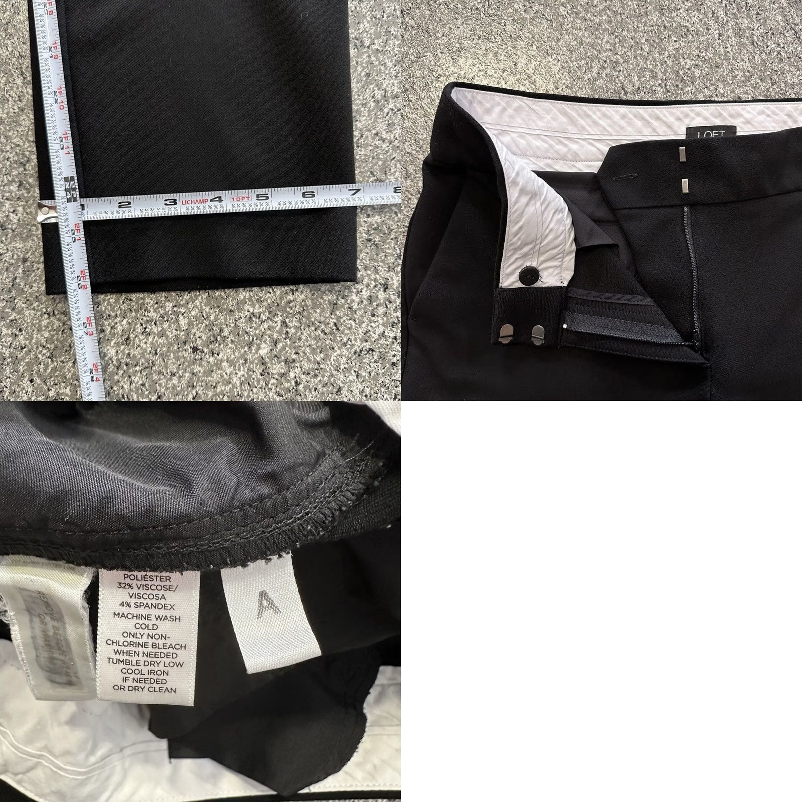 Loft Loft Marisa Pants Womens 8 32x26 High Rise Slim Ankle Black Career Dress Pant Pants Size 24" / US 00 / IT 34 - 8 Thumbnail