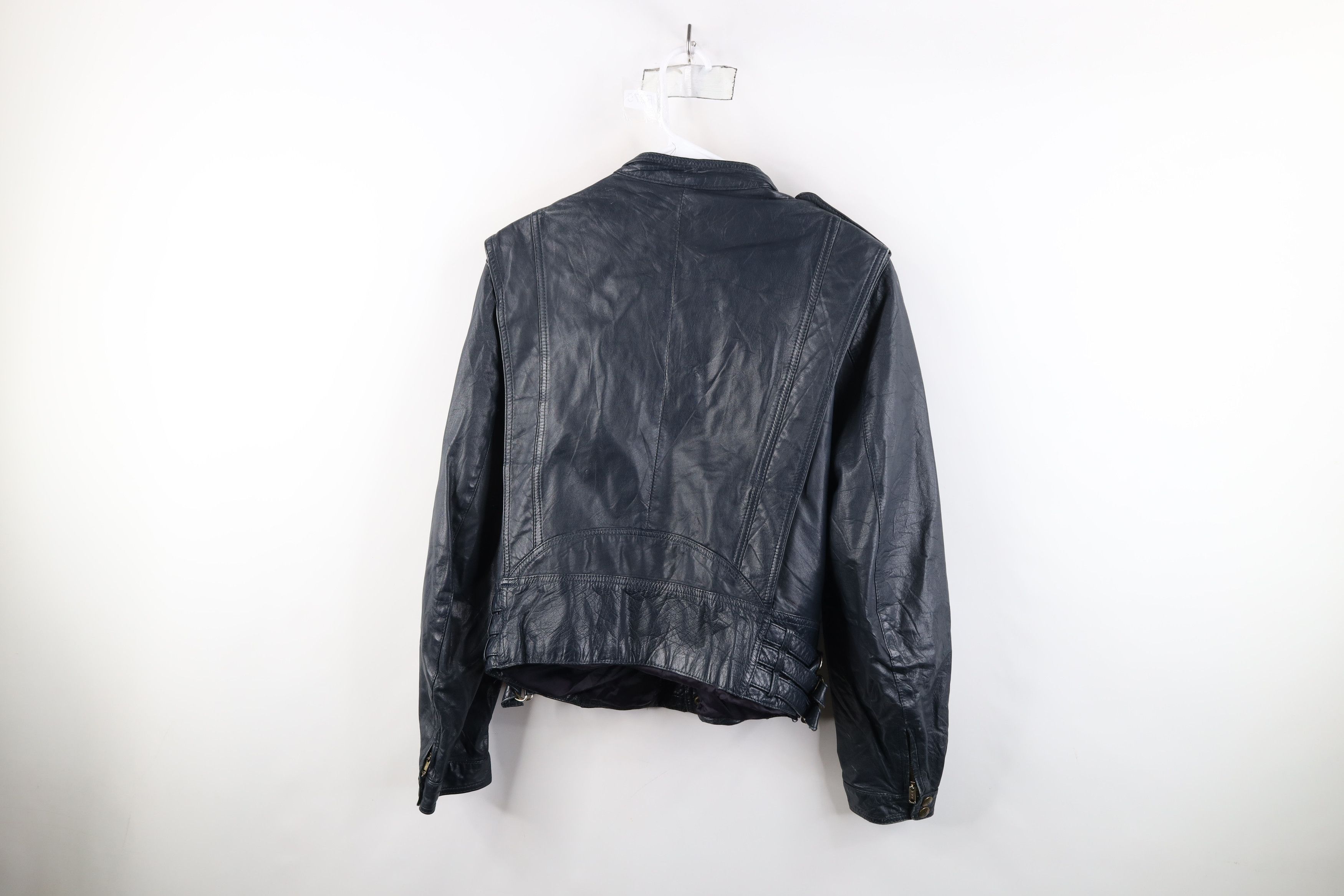 Vintage Vintage 80s 90s Streetwear Leather Buckle Strap Jacket Size M / US 6-8 / IT 42-44 - 15 Thumbnail