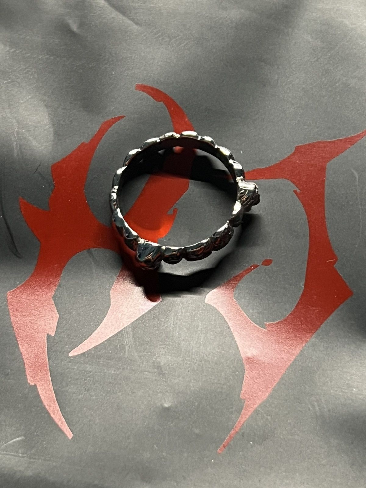 Other Hard Jewelry Flooded Grill Ring Sterling Silver Size ONE SIZE - 3 Thumbnail