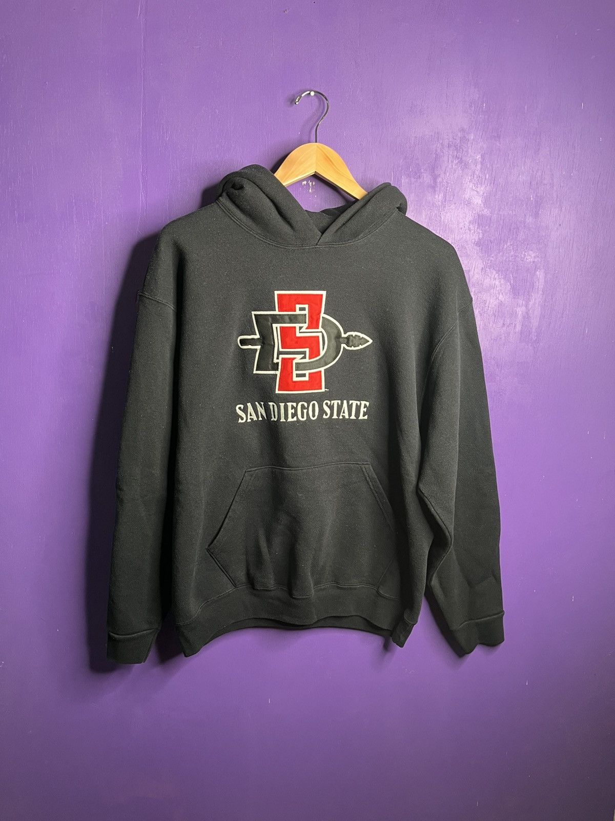 Vintage Vintage 90s San Diego state logo hoodie Size US L / EU 52-54 / 3 - 1 Thumbnail