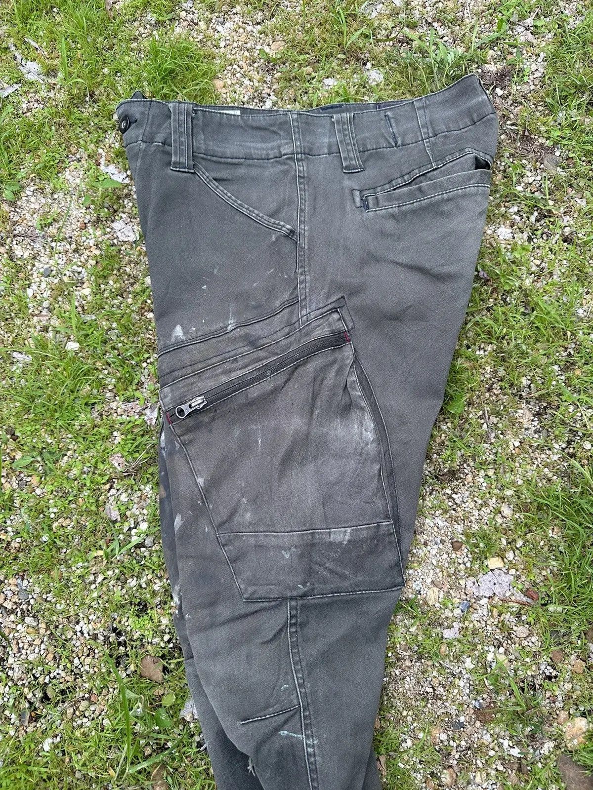 20471120 DISTRESSED RUSTY DIRTY XEBEC VINTAGE WORK WEAR FADED PANTS Size US 31 - 13 Thumbnail