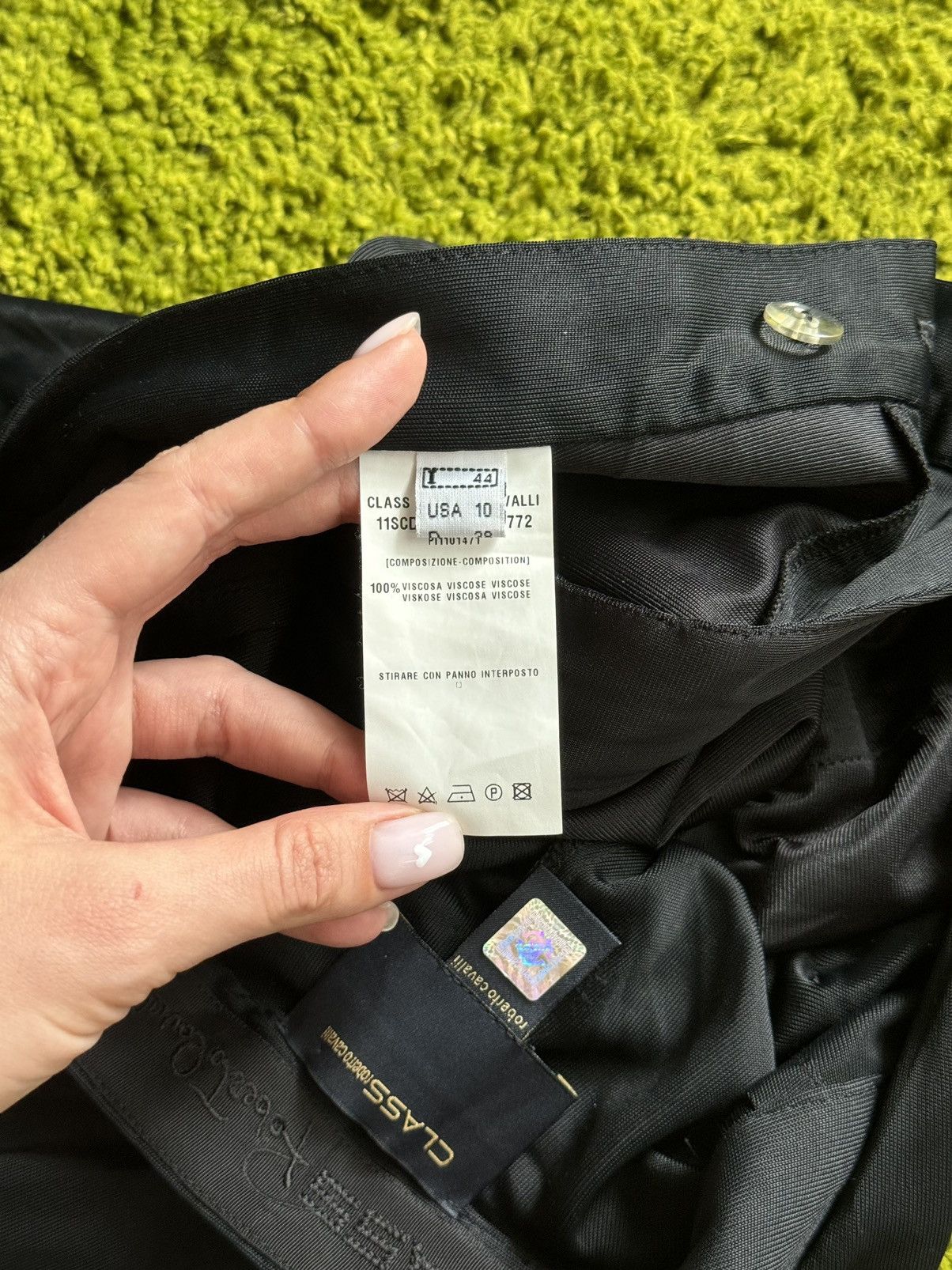 Cavalli Class × Just Cavalli × Roberto Cavalli Cavalli class avant garde palazzo black pants Size 32" / US 10 / IT 46 - 9 Thumbnail