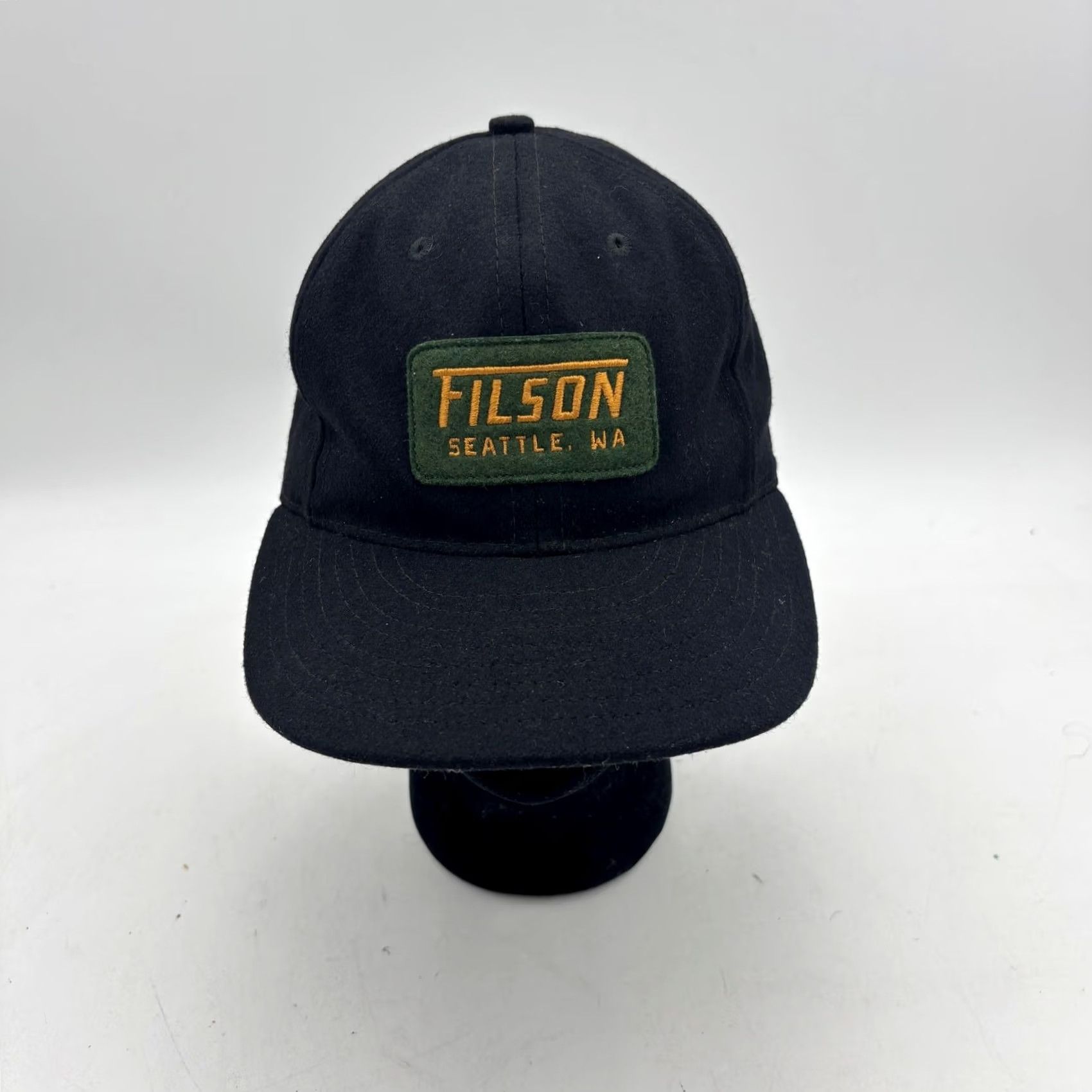 Filson Filson x Ebbets Field Flannels Wool Hat Adjustable Cap Black Mens One Size Baseball Cap Size ONE SIZE - 2 Thumbnail