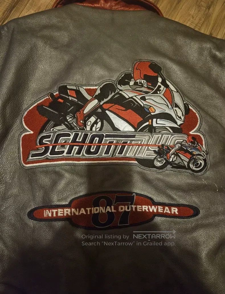 Schott Schott NYC racing motorcycle vintage rare two-tone leather Size US XL / EU 56 / 4 - 3 Thumbnail