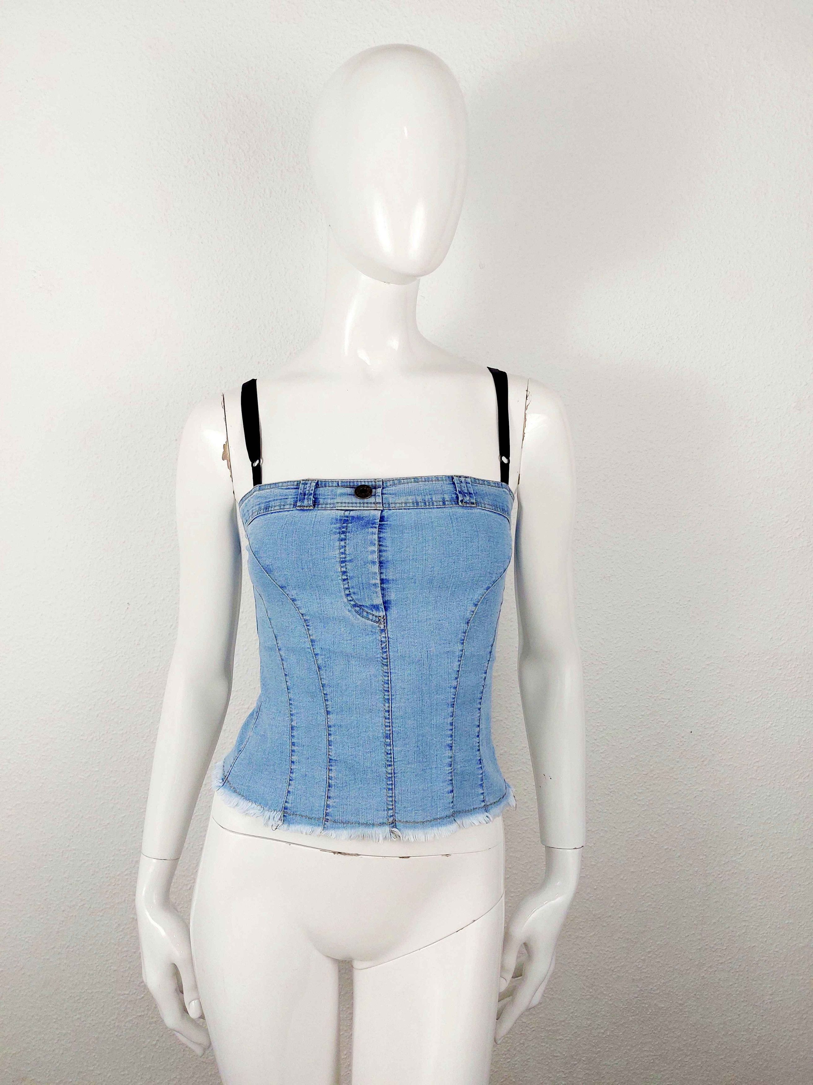 Dolce & Gabbana Dolce Gabbana D&G Bella Hadid Denim Jeans Corset Bustier Size S / US 4 / IT 40 - 7 Thumbnail