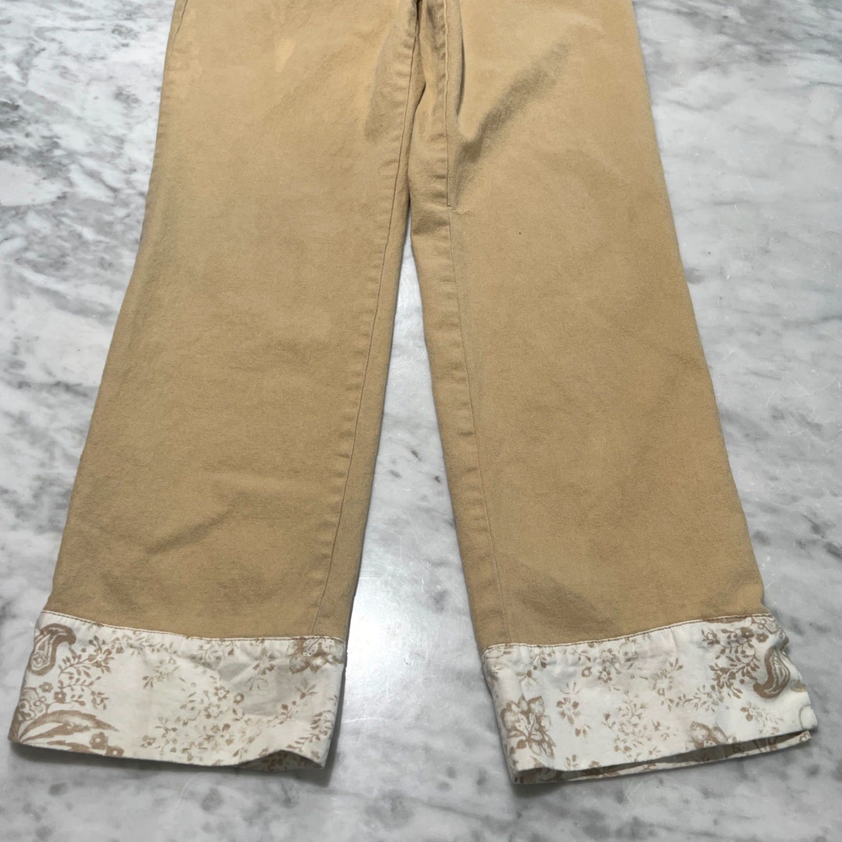Denim & Co. VINTAGE Denim & Co Pants Women’s XS Khaki Elastic Waist Cotton Spandex Size 26" / US 2 / IT 38 - 4 Thumbnail