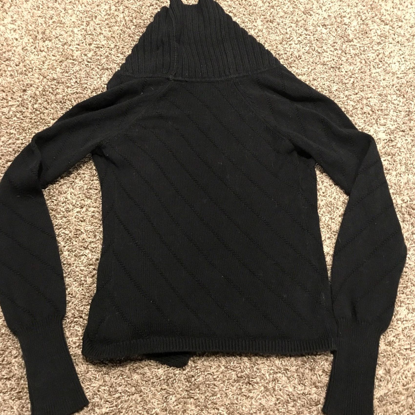 Gap gap Womens S Black Cotton Blend Zip Up Jacket B10 Size S / US 4 / IT 40 - 3 Thumbnail