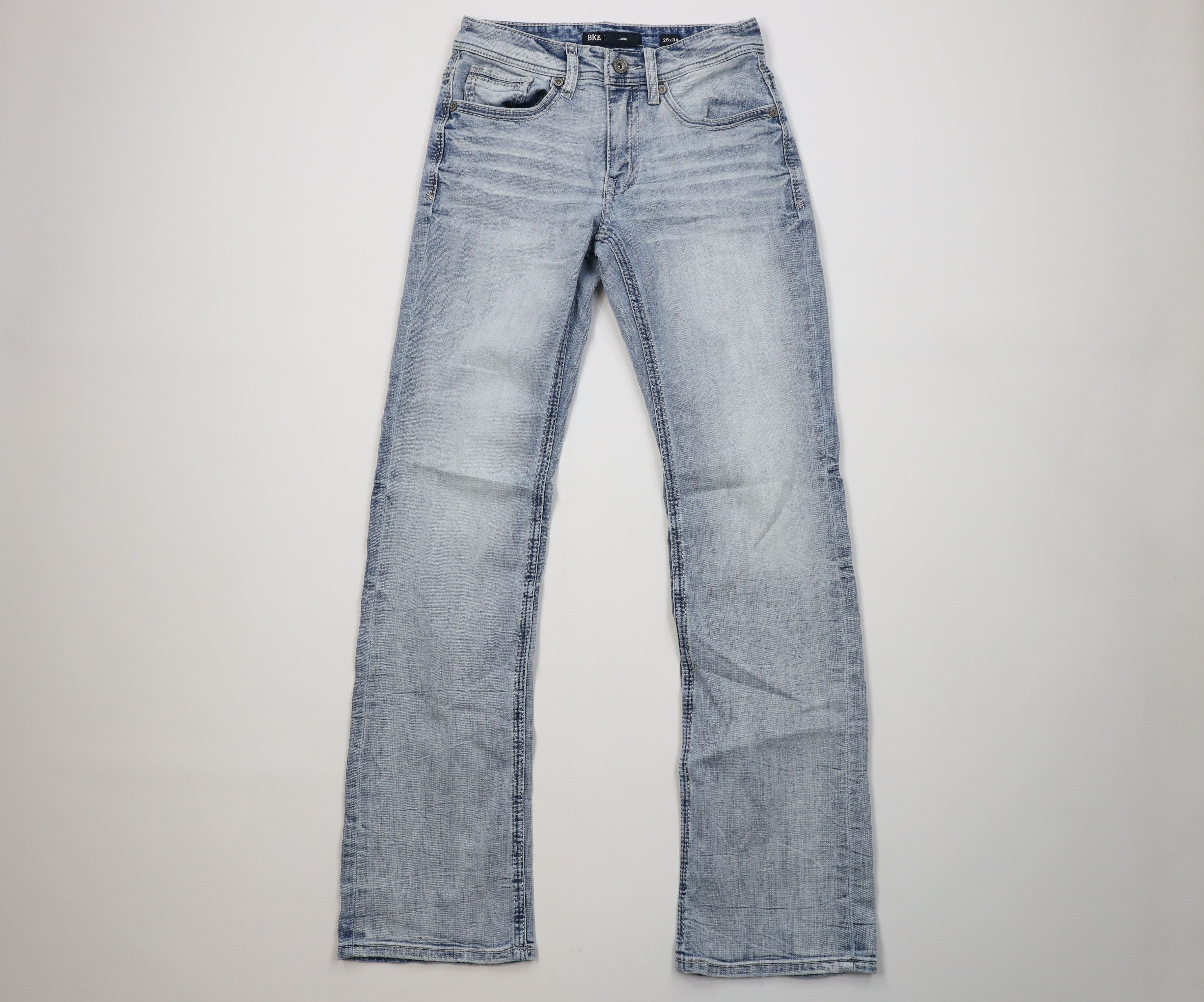 Vintage Buckle BKE Stretch Jake Bootcut Denim Jeans Light Wash Size US 28 / EU 44 - 1 Thumbnail
