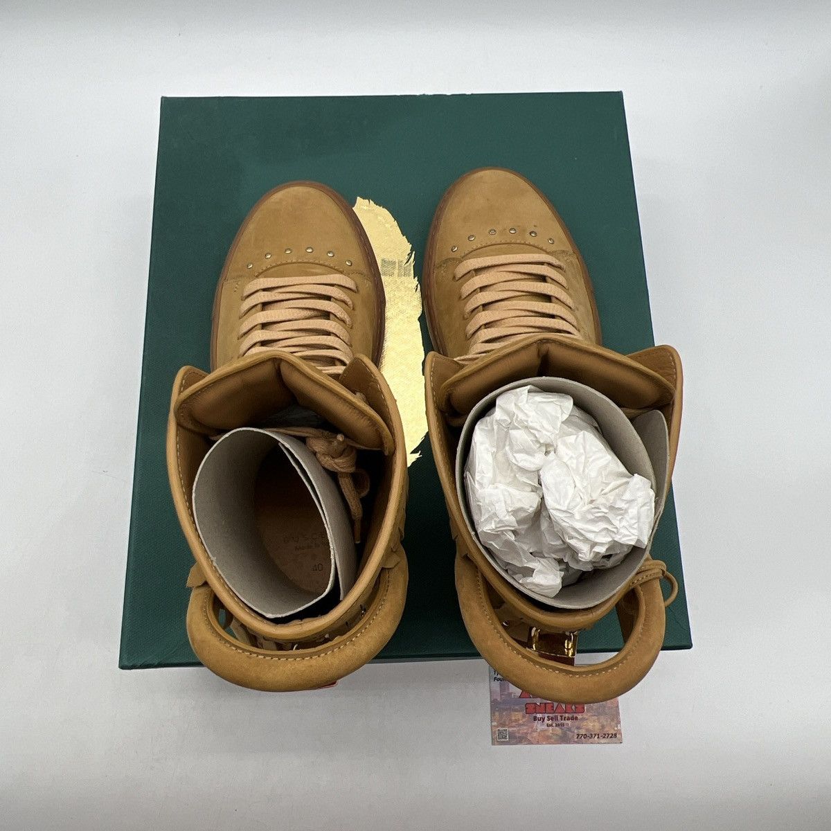 Buscemi Buscemi 125MM Fringe Stud Leather Sneakers Shoes Size US 7 / EU 40 - 7 Thumbnail