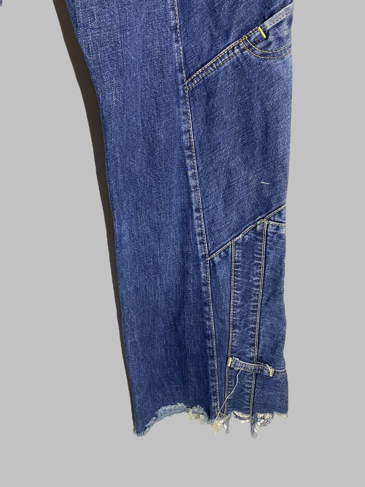 Evisu Vintage Evisu Patchwork Y2k Japanese Blue Washed Denim Jeans Size US 29 - 15 Thumbnail