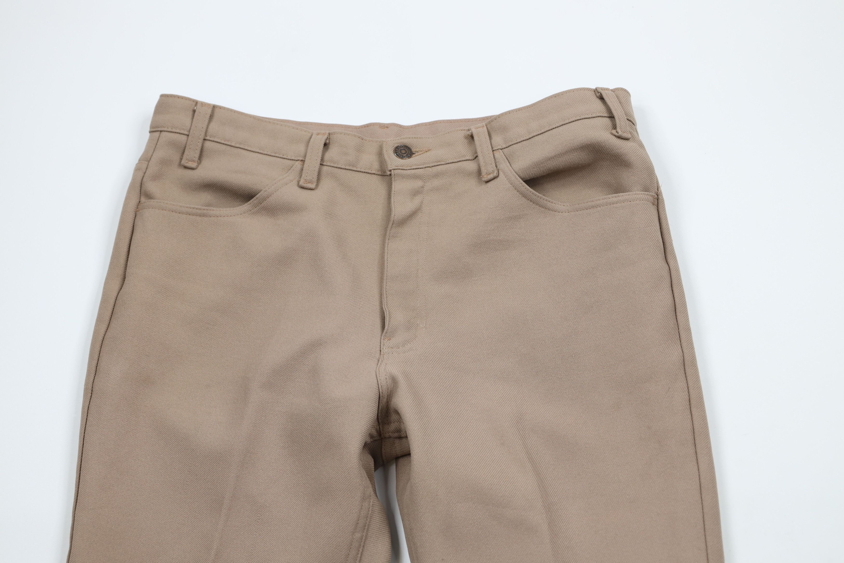 Levi's × Vintage Vintage 90s Levis Flared Wide Leg Knit Chino Pants Beige USA Size US 36 / EU 52 - 2 Thumbnail