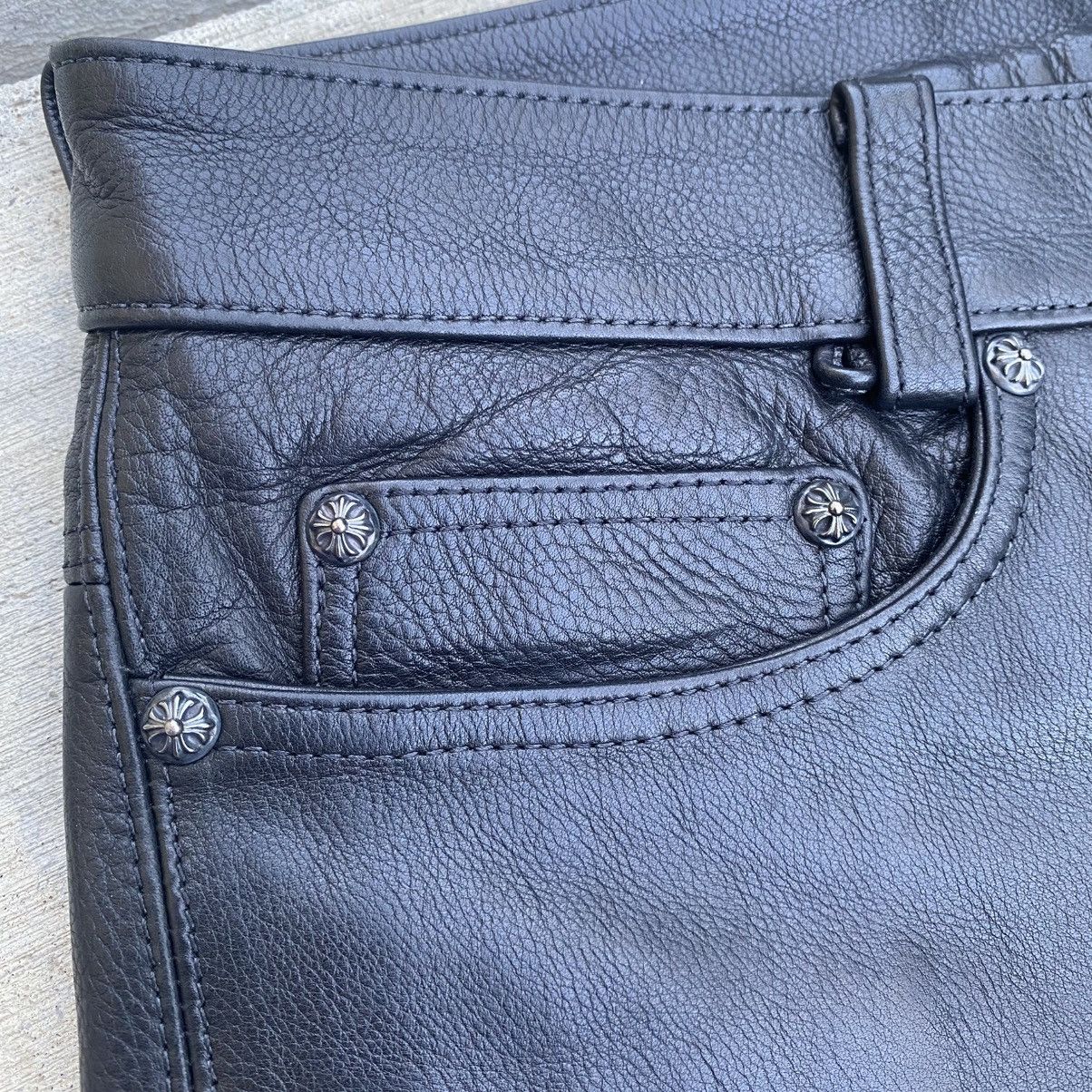 Chrome Hearts Chrome Hearts Leather Fleur Knee Pants Size US 26 / EU 42 - 9 Thumbnail