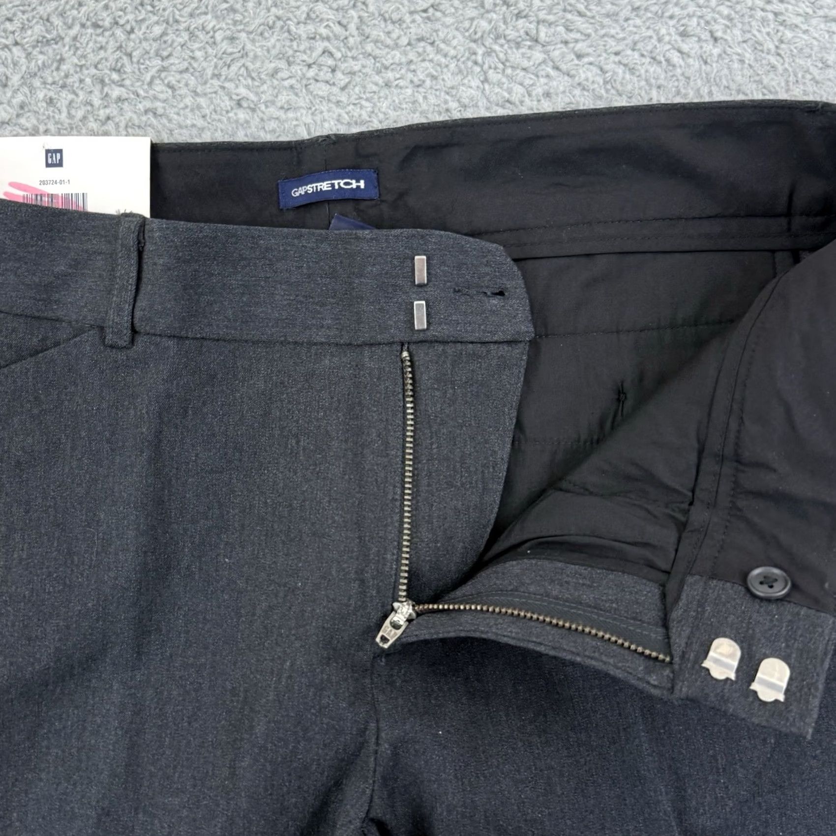Gap VINTAGE Gap Pants Womens 12 Black Flared Trouser Stretch 34x34 NWT City 90s Dress Pants Women Size 34" / US 12 / IT 48 - 4 Thumbnail
