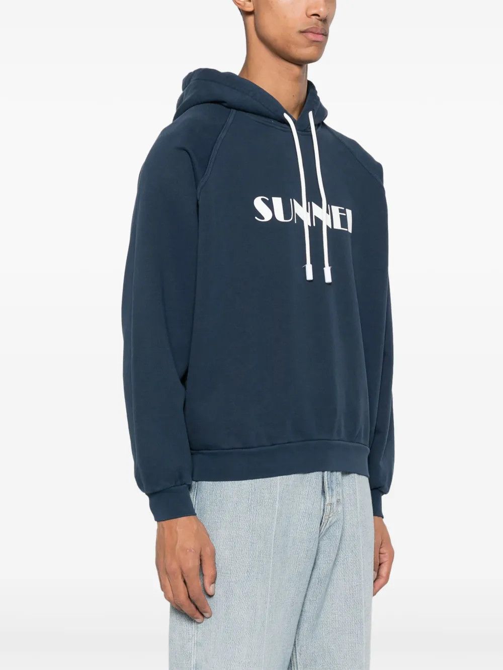 Sunnei o1mle0925 Logo Hoodie in Blue Size US S / EU 44-46 / 1 - 4 Thumbnail