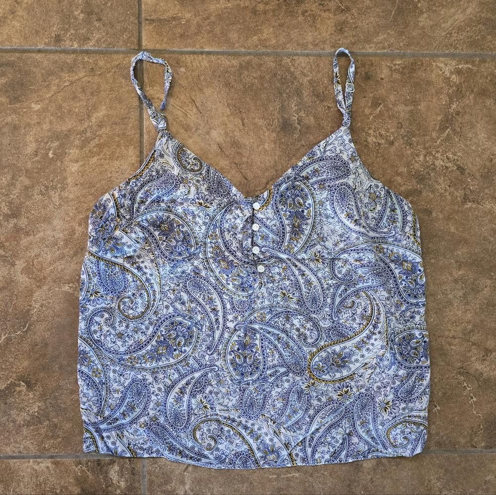 Old Navy Multicolored Paisley ON Cropped Blouse Size M / US 6-8 / IT 42-44 - 1 Thumbnail