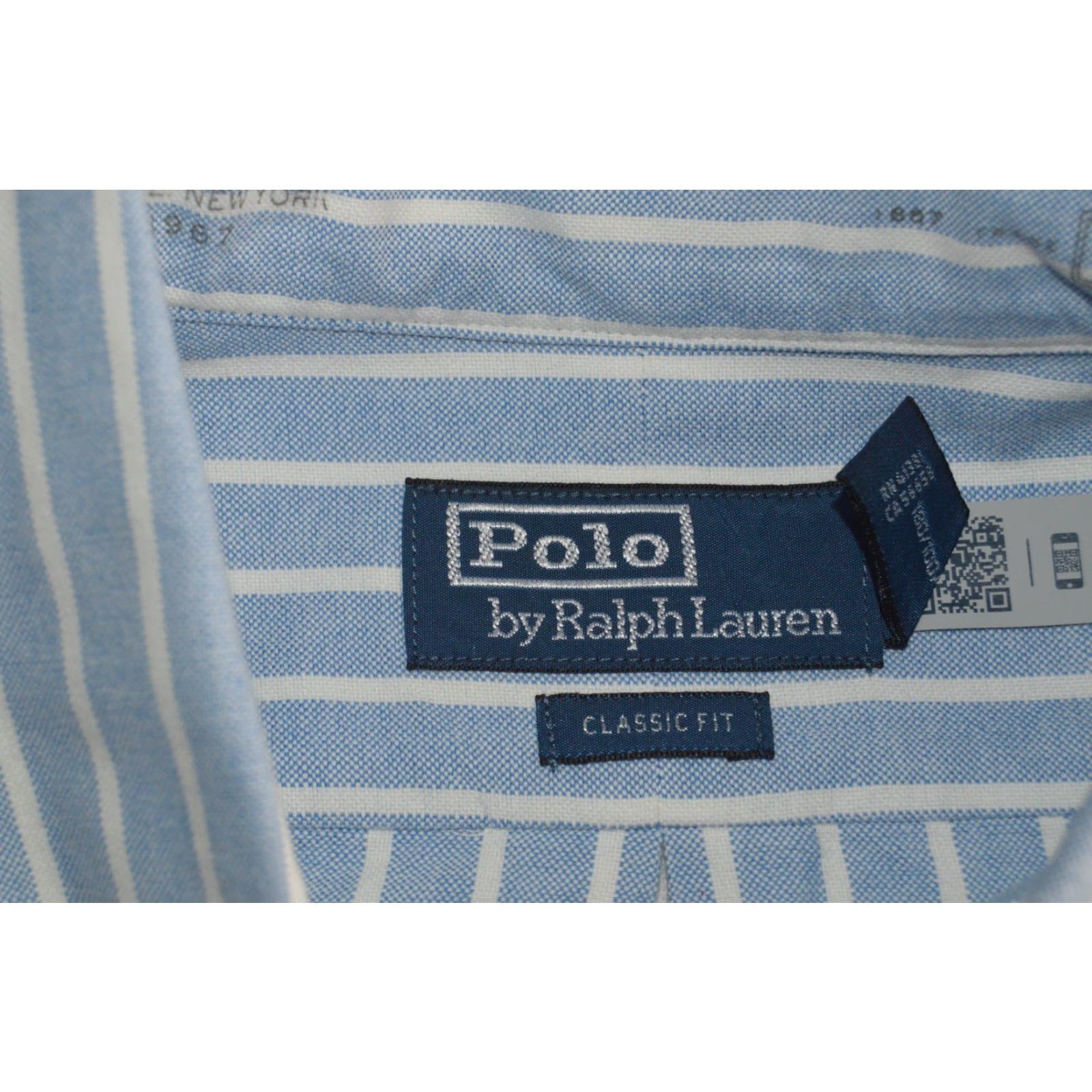 Polo Ralph Lauren Polo Ralph Lauren Shirt Blue Stripe L/S Button-Up Cotton Pocket Men’s Classic Fit (Size L) Size US L / EU 52-54 / 3 - 3 Thumbnail
