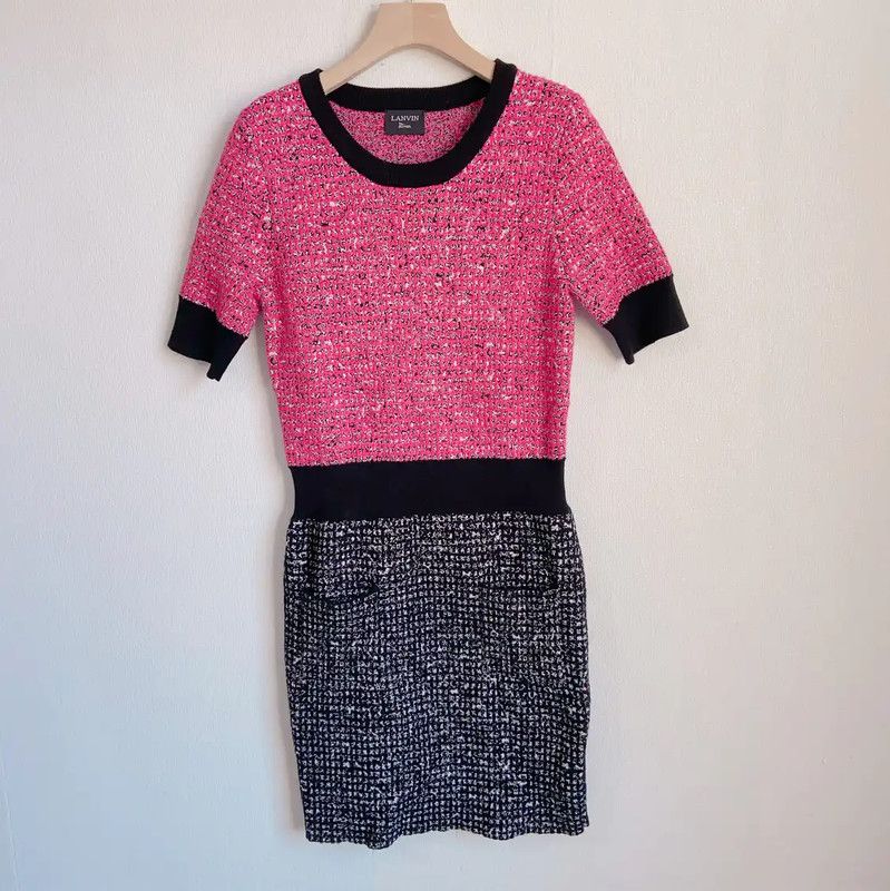 Lanvin Lanvin Color Block Sheath Dress 0089 Size M / US 6-8 / IT 42-44 - 1 Thumbnail