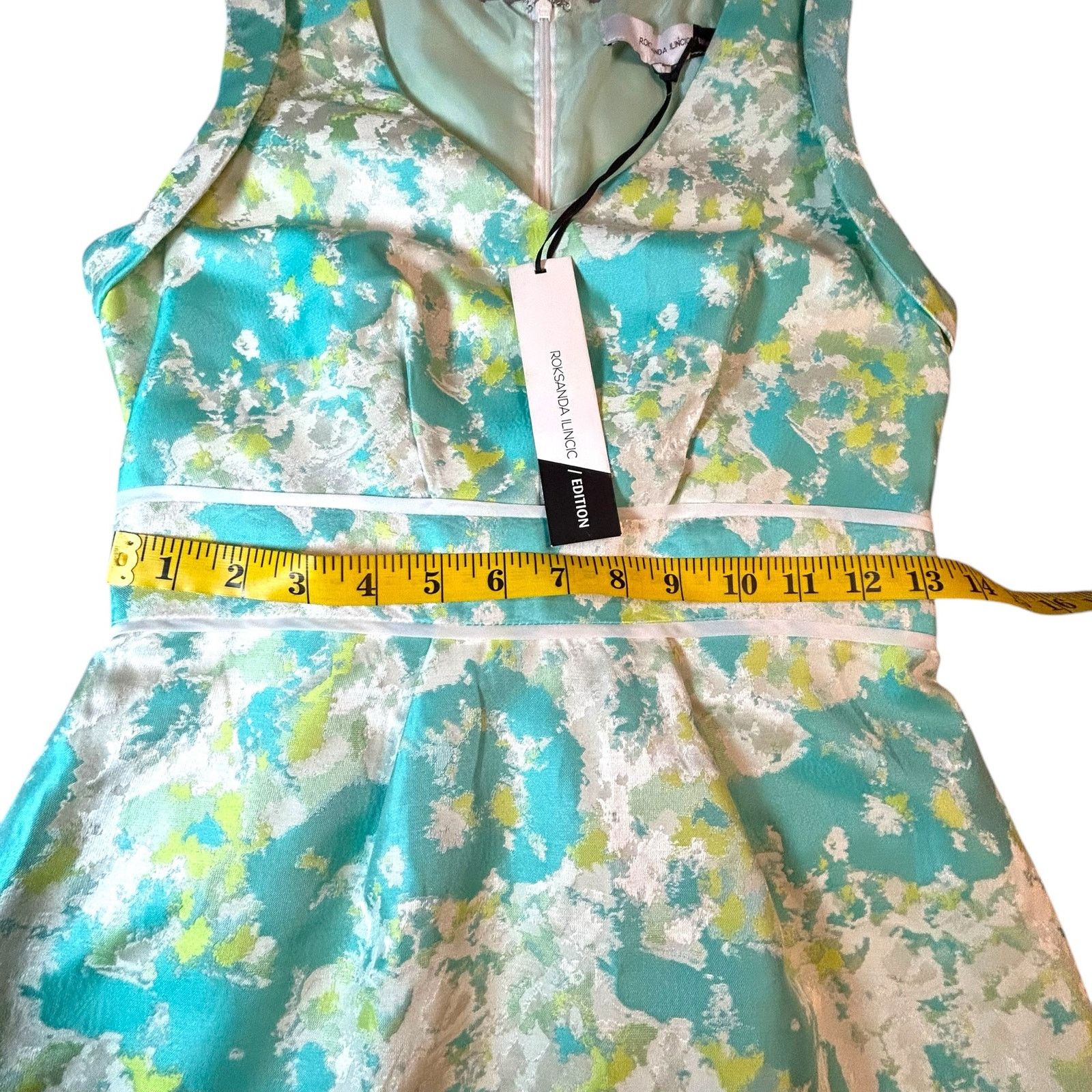 ROKSANDA NWT Roksanda Ilincic Aqua Floral Sheath Dress - Size 8 Size M / US 6-8 / IT 42-44 - 5 Thumbnail