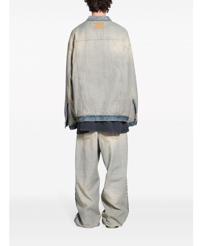 Balenciaga o1w1db10425 Oversized Jacket in Light Blue Size US L / EU 52-54 / 3 - 4 Thumbnail