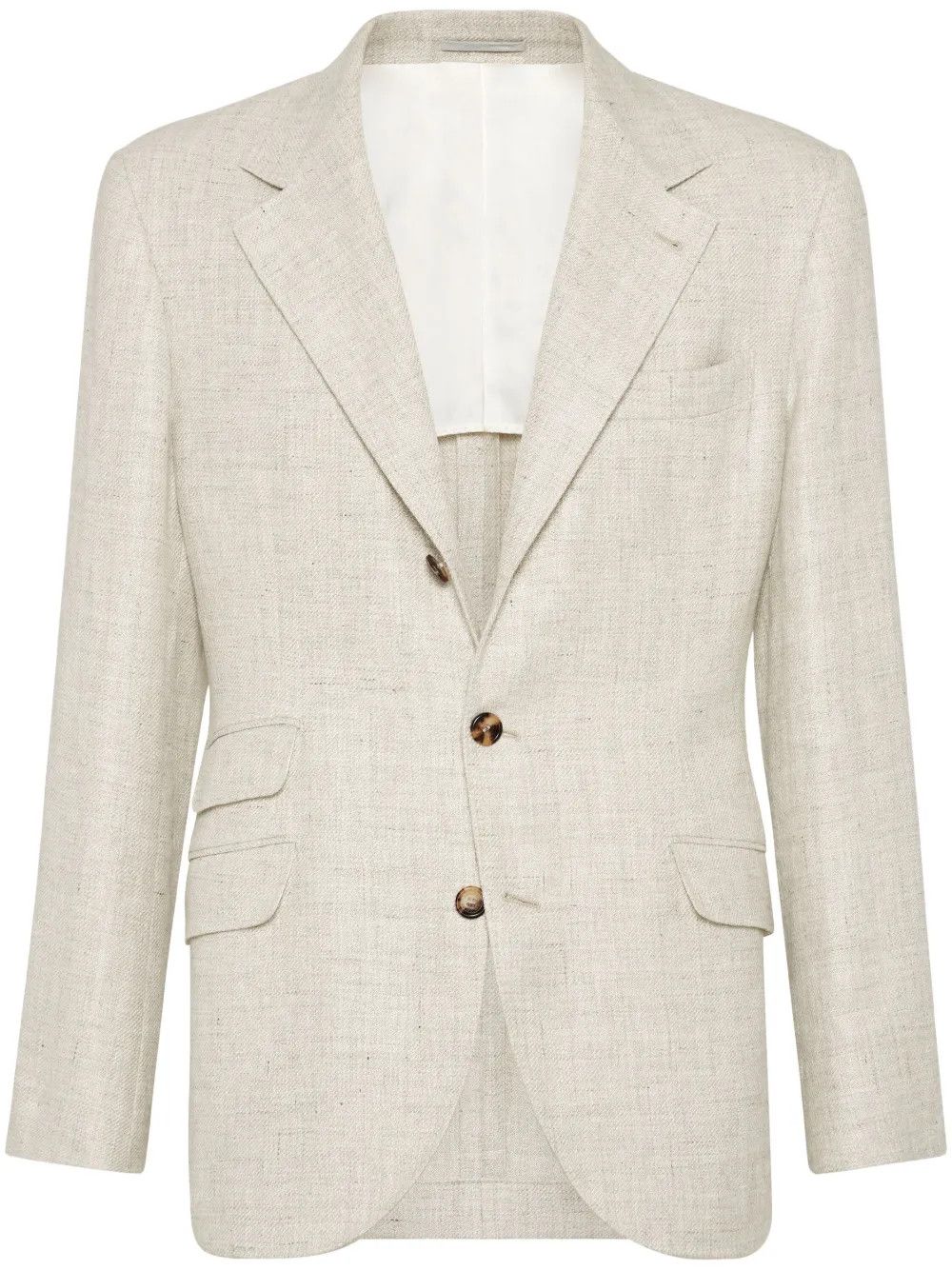 Brunello Cucinelli o1y0526 Single-breasted Blazer in Light Beige Size US M / EU 48-50 / 2 - 1 Thumbnail