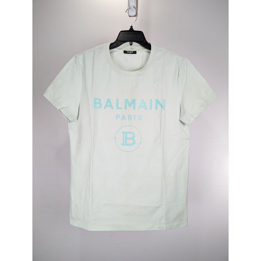 Balmain o1rshd1 Q:2 / B-Logo T-Shirt in Light Mint Green Size US M / EU 48-50 / 2 - 1 Thumbnail