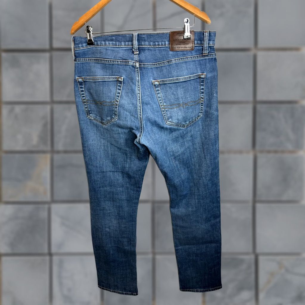 Lucky Brand Lucky Brand 410 Jeans Slim Straight Men's 31x30 Denim Blue 5-Pocket Regular Fit Comfort Stretch Slimming Vintage: No Size US 31 - 1 Thumbnail