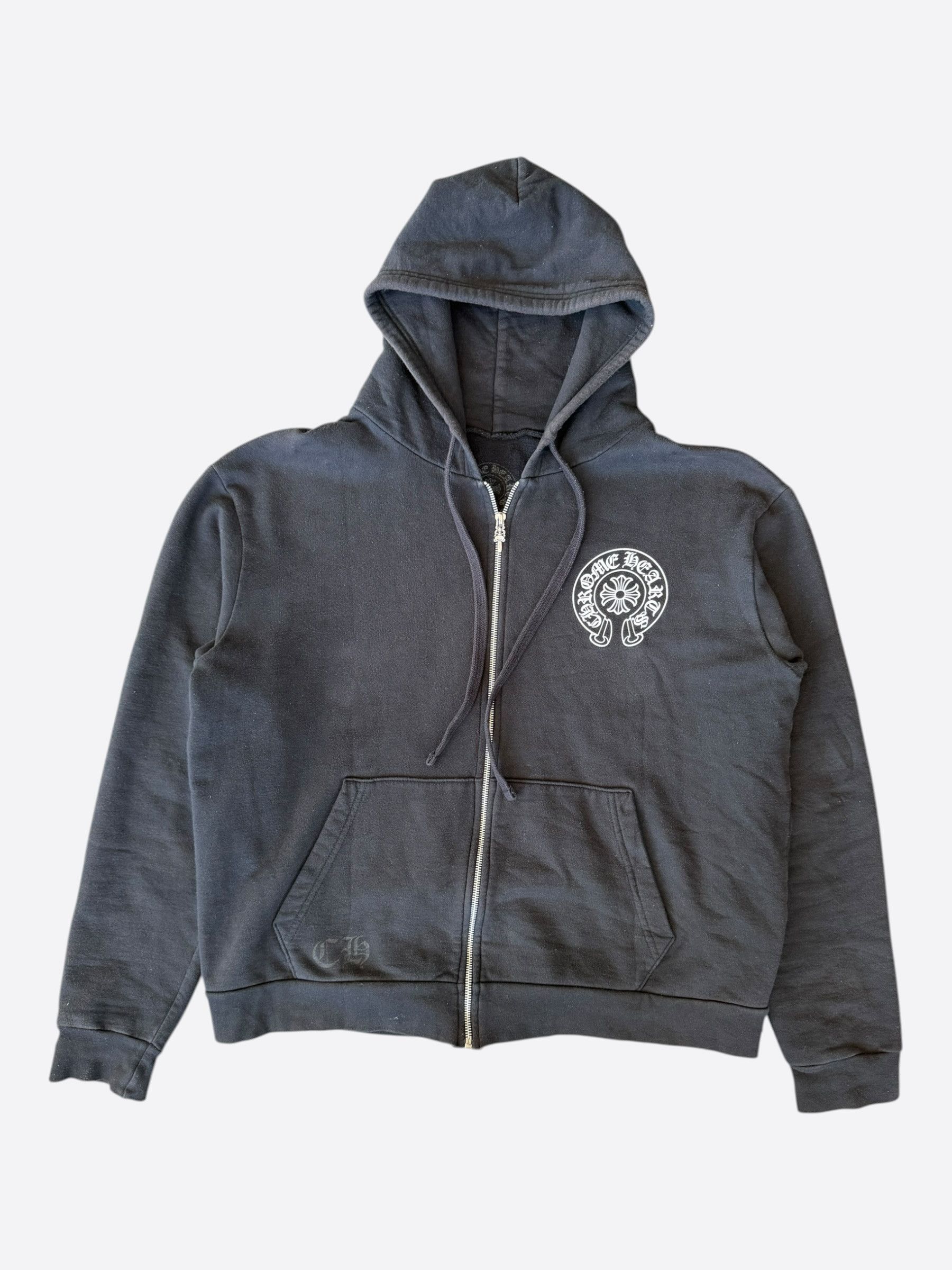 Chrome Hearts Vintage 90s Chrome Hearts Floral Horseshoe Zip-Up 