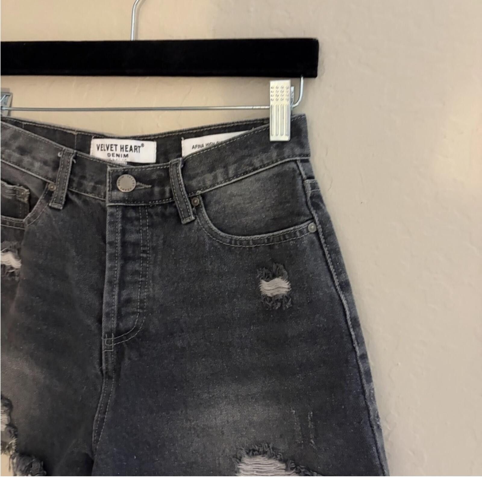 Other Velvet Heart Women's Charcoal Jean Shorts Size 25" / US 0 / IT 36 - 2 Thumbnail