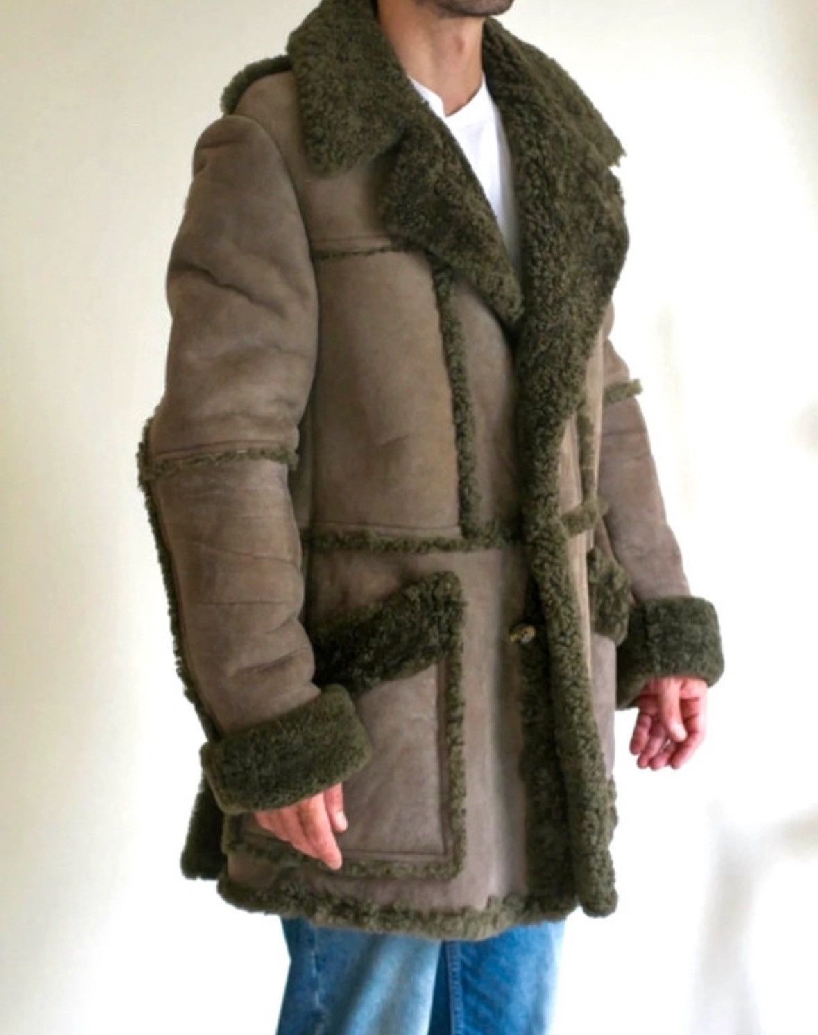 Gucci × Tom Ford TOM FORD ERA LEATHER SHEARLING HEAVY COAT Size US M / EU 48-50 / 2 - 3 Thumbnail