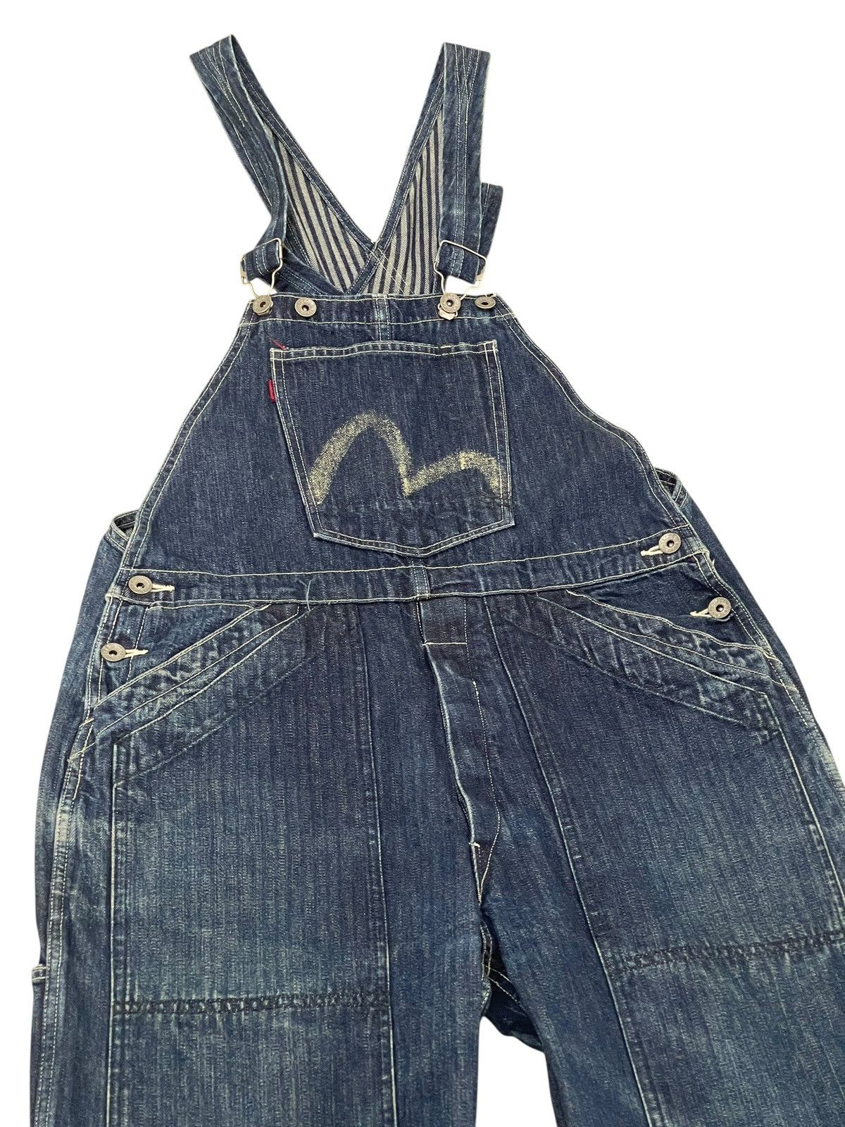 Evisu Rare Vtg 90s Evisu Overalls Denim Workwear 2🟦5 Size US 35 - 1 Thumbnail