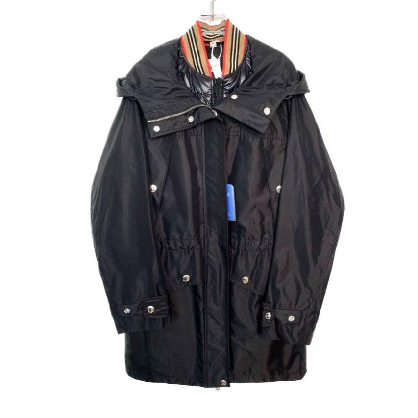 Burberry Burberry Black Hooded Nylon Trench Coat & Down Vest Size XS / US 0-2 / IT 36-38 - 1 Thumbnail