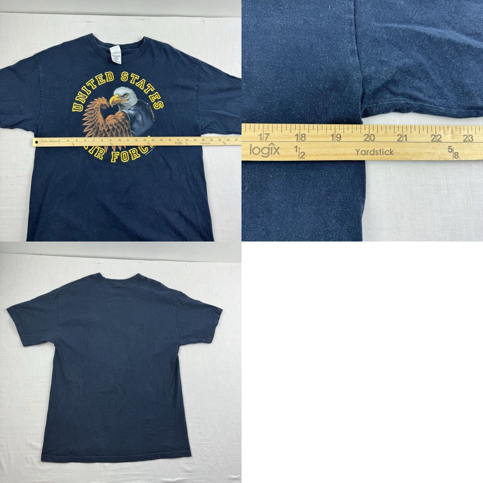 Vintage VINTAGE United States Air Force Shirt Adult Large Blue Grunge Y2K Eagle American Shirt Mens T-Shirt Grunge Military 90s Size US L / EU 52-54 / 3 - 8 Thumbnail