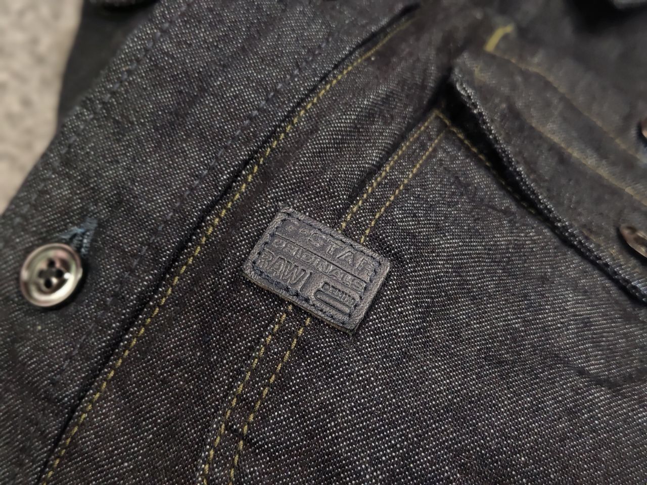 G-Star × Vintage G Star Raw Cpo Slim Dark Blue Denim Shirt Overshirt Pocket Size US S / EU 44-46 / 1 - 11 Thumbnail
