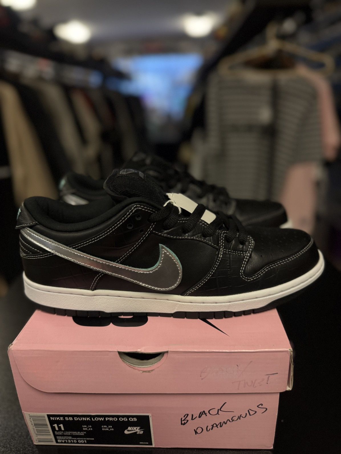 Diamond Supply Co. × Nike Size 11 - Nike Diamond Supply Co x Dunk SB Low Black Diamond Size US 11 / EU 44 - 1 Thumbnail