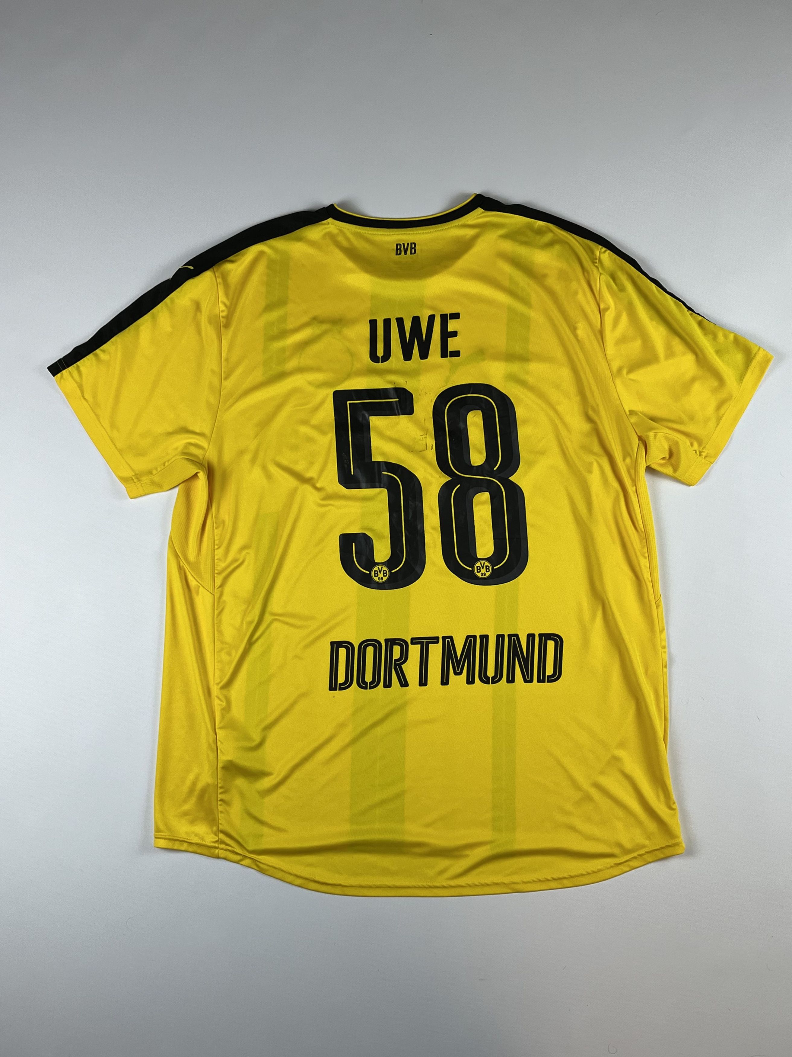 Jerzees × Puma BORUSSIA DORTMUND GERMANY 2016/2017 HOME JERSEY Size US XL / EU 56 / 4 - 2 Thumbnail