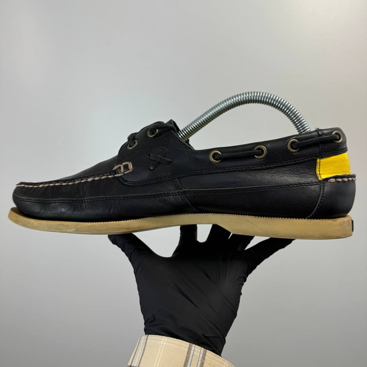 Polo Ralph Lauren Polo Ralph Lauren Black Leather Deck Boat Shoes Men’s Size US 8 / EU 41 - 4 Thumbnail