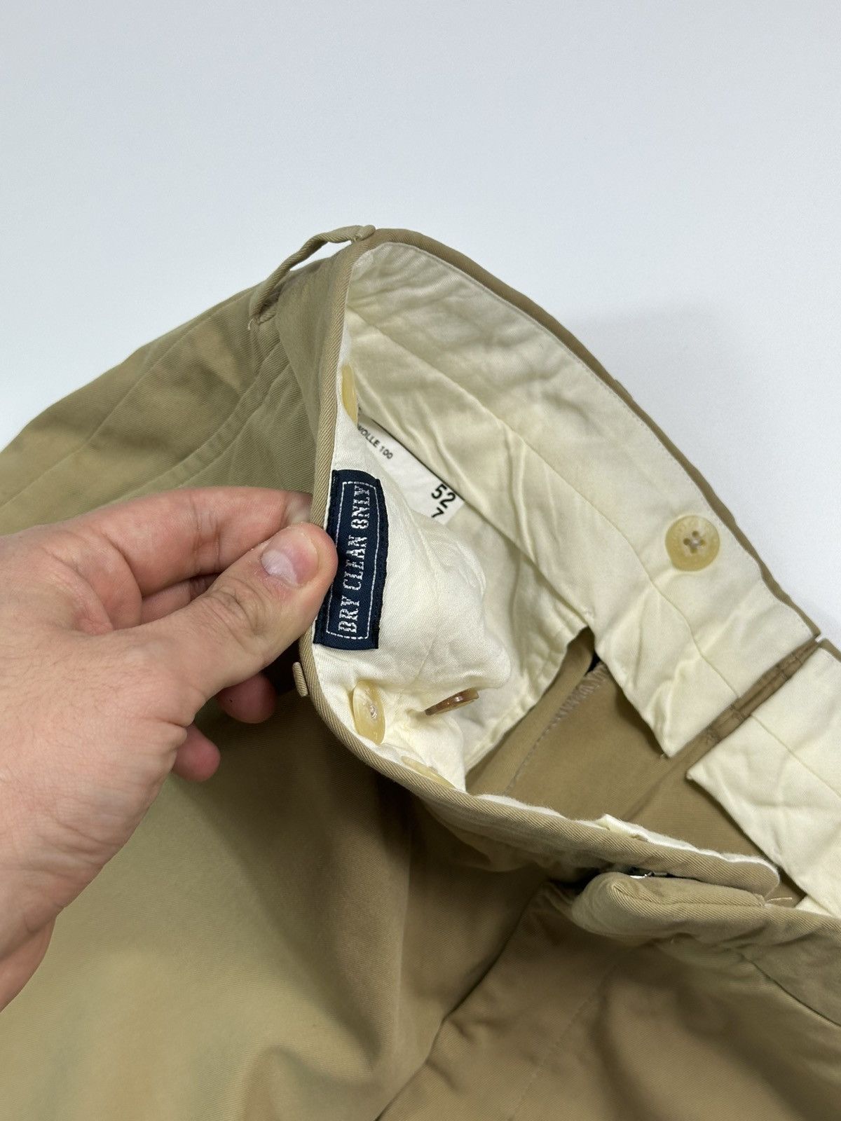 Polo Ralph Lauren Polo Ralph Lauren Classic Pants Men's Made In Italy Beige Size US 33 - 9 Thumbnail