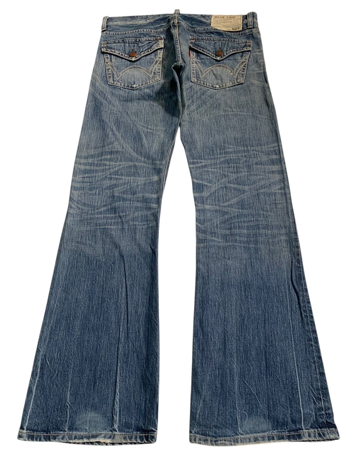 Edwin FLARE JAPANESE EDWIN BLUE TRIP CLAWMARK RUSTY PUNK DENIM Size US 35 - 3 Thumbnail