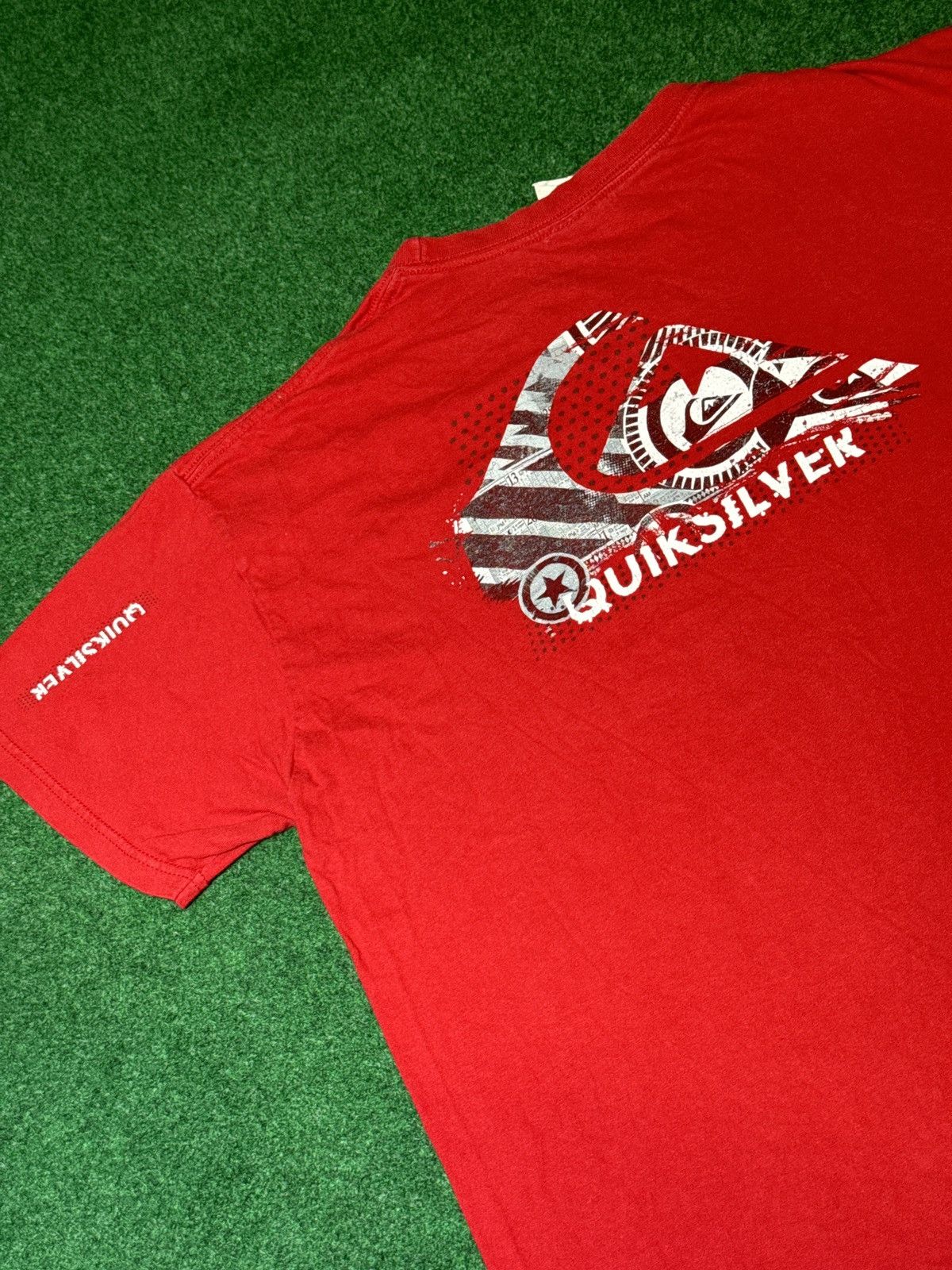 Quiksilver × Vintage Vintage Y2K Quiksilver Surfer Skater Double Sided T Shirt Size US L / EU 52-54 / 3 - 4 Thumbnail